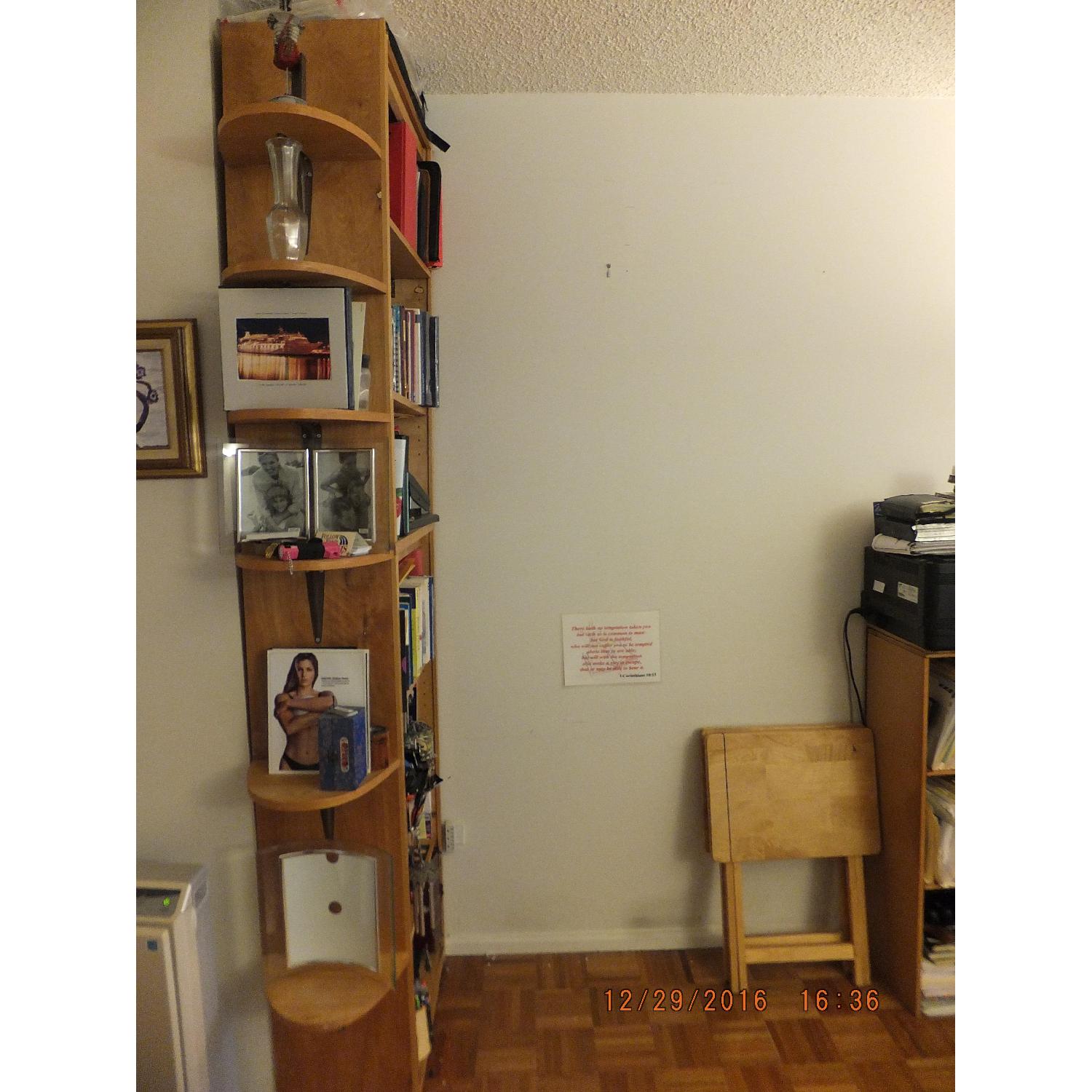 Handmade White Ash Hardwood 2-in-1 Custom Bookcase - image-33