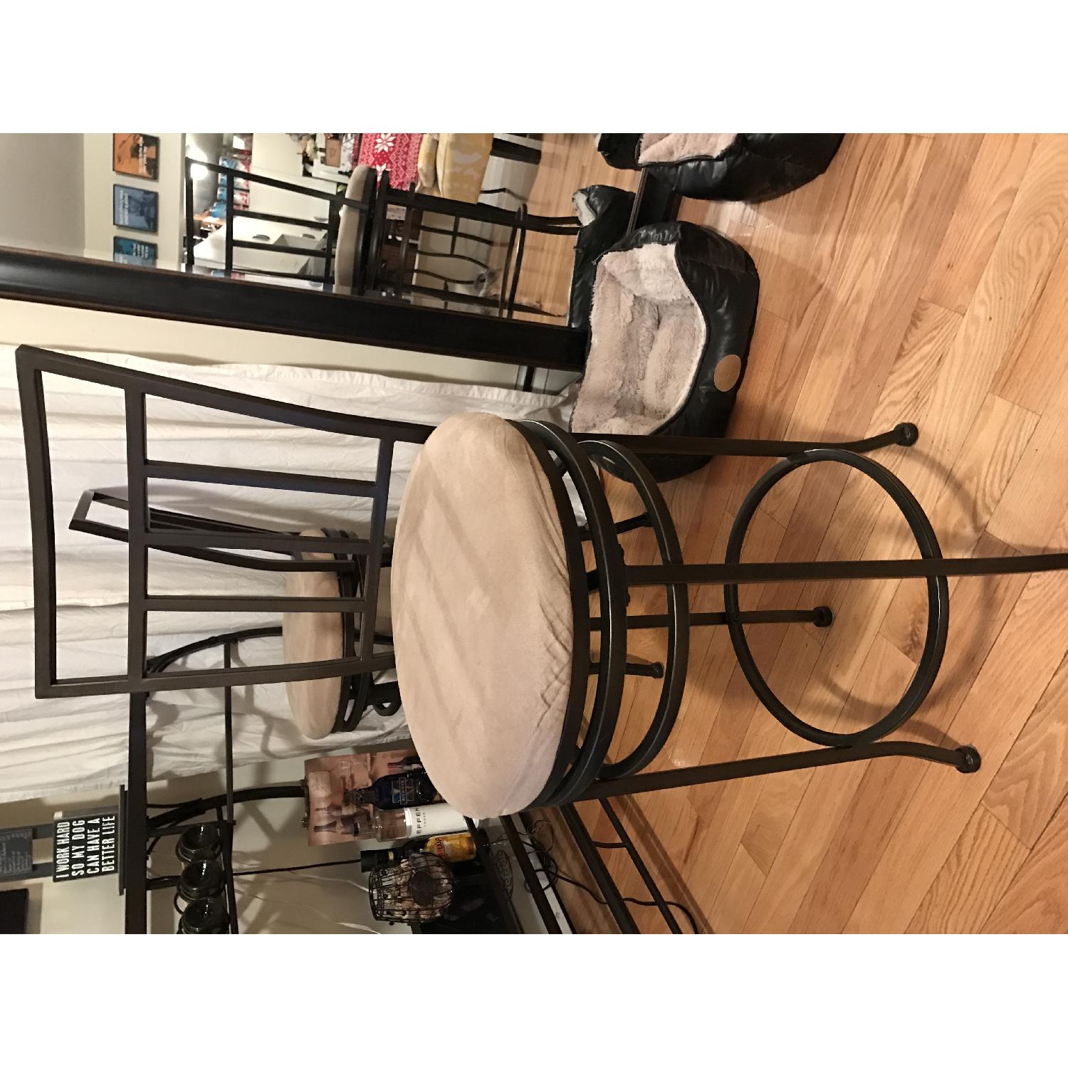 Glass Bar Table w/ 4 Bar Stools - image-1