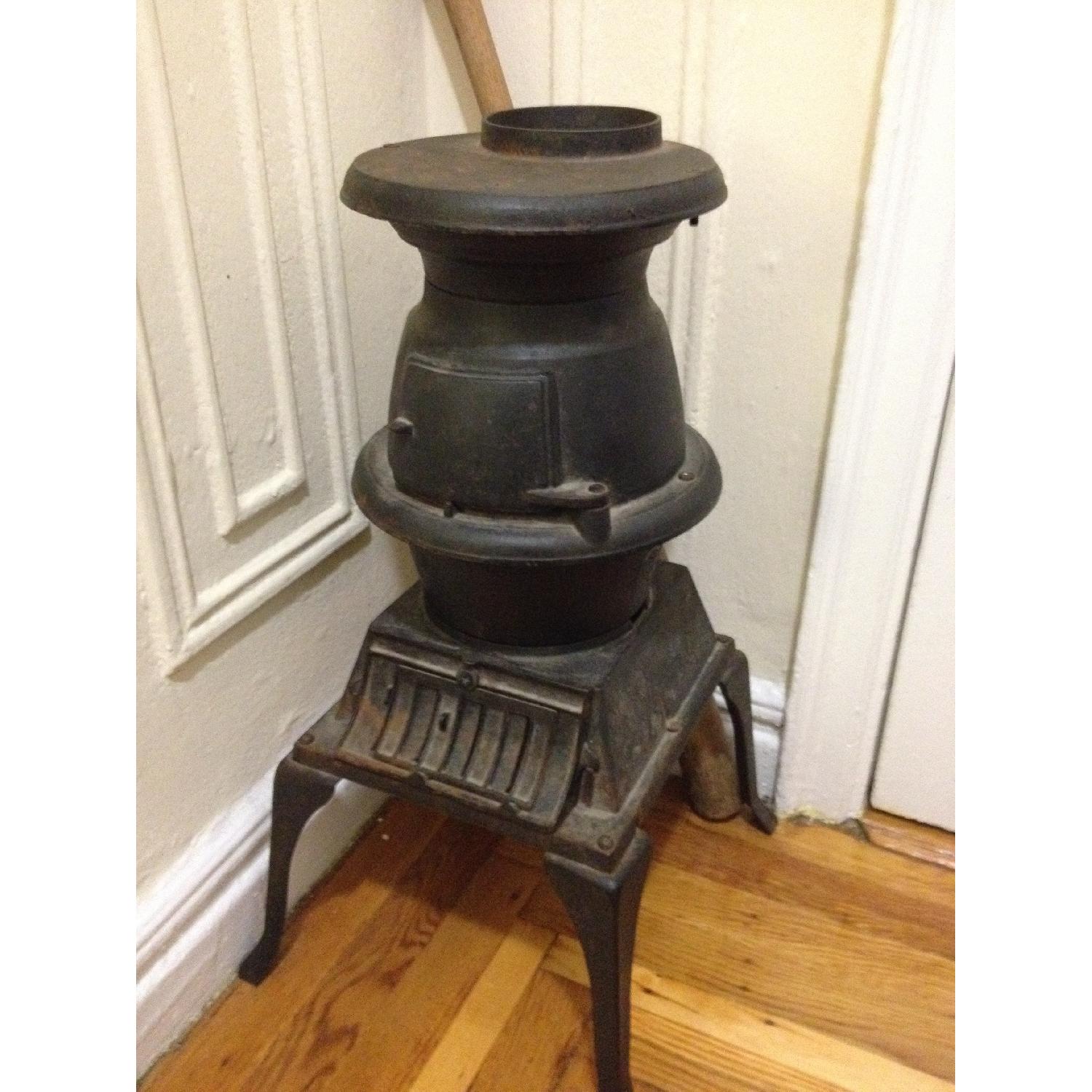 Antique Cast Iron Pot Belly Stove - image-2
