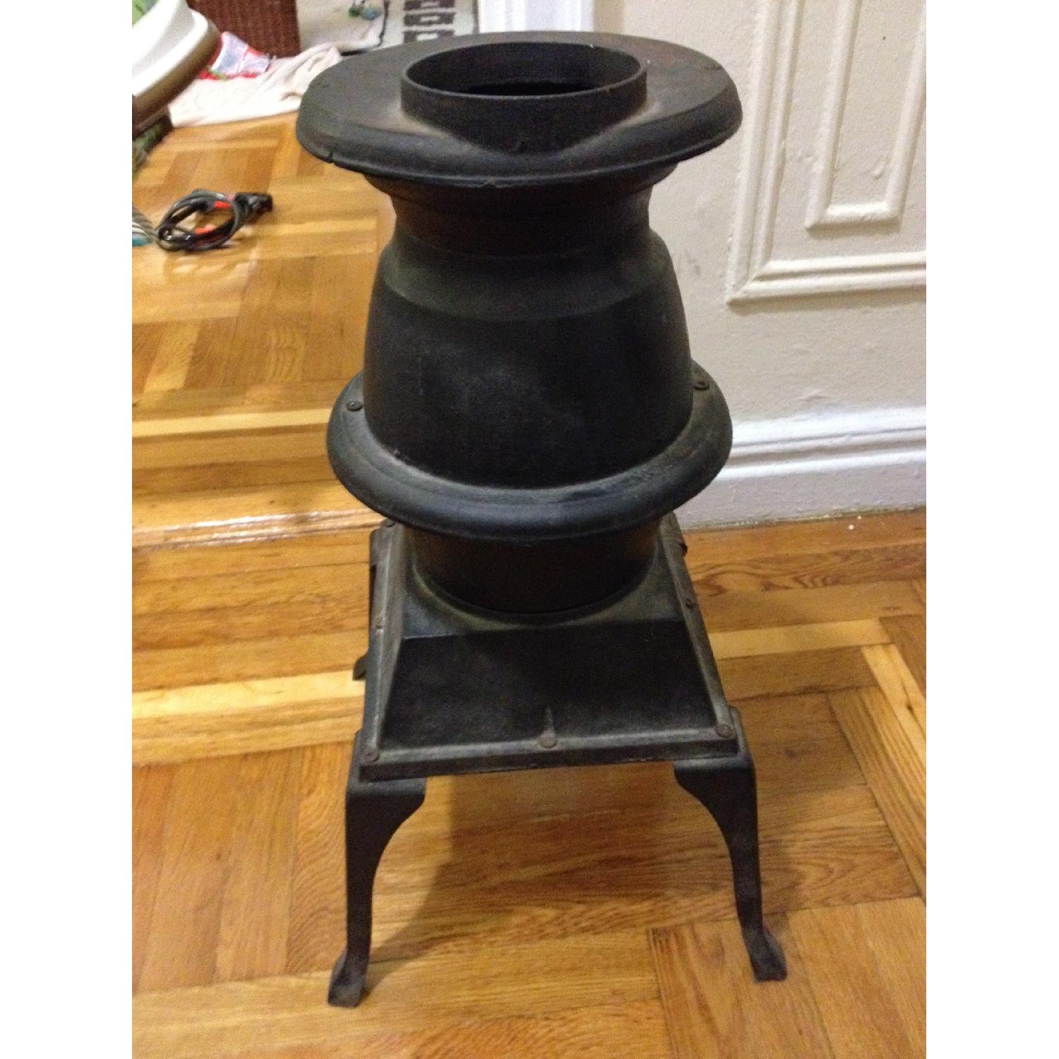 Antique Cast Iron Pot Belly Stove - image-3