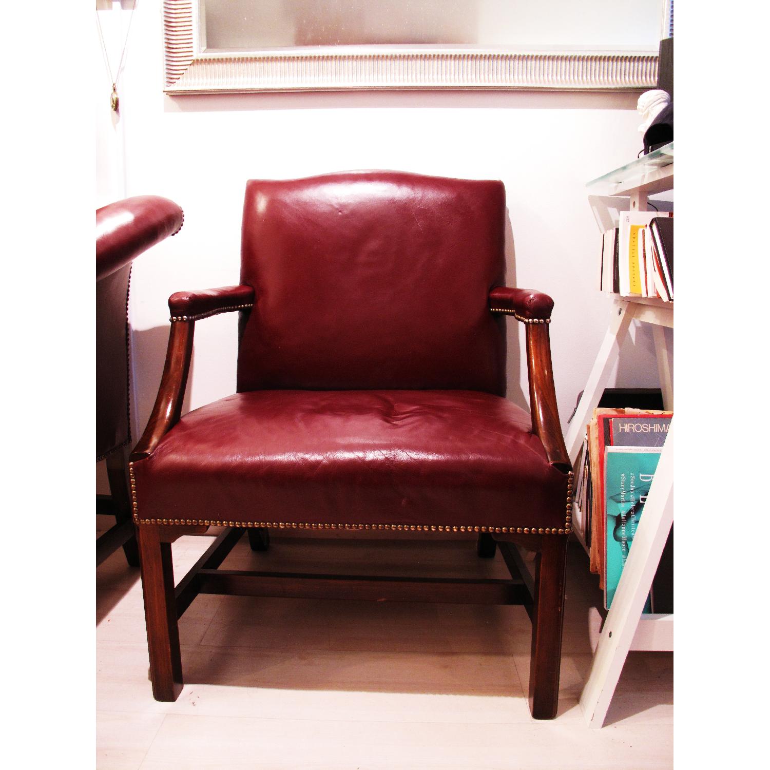 Antique Leather Sofa & Armchair AptDeco