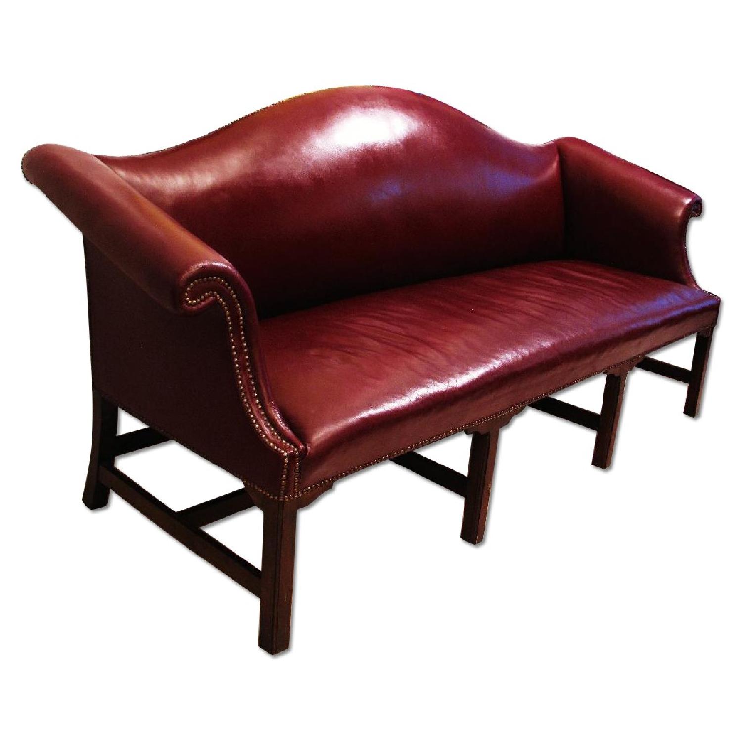 Antique Leather Sofa & Armchair AptDeco