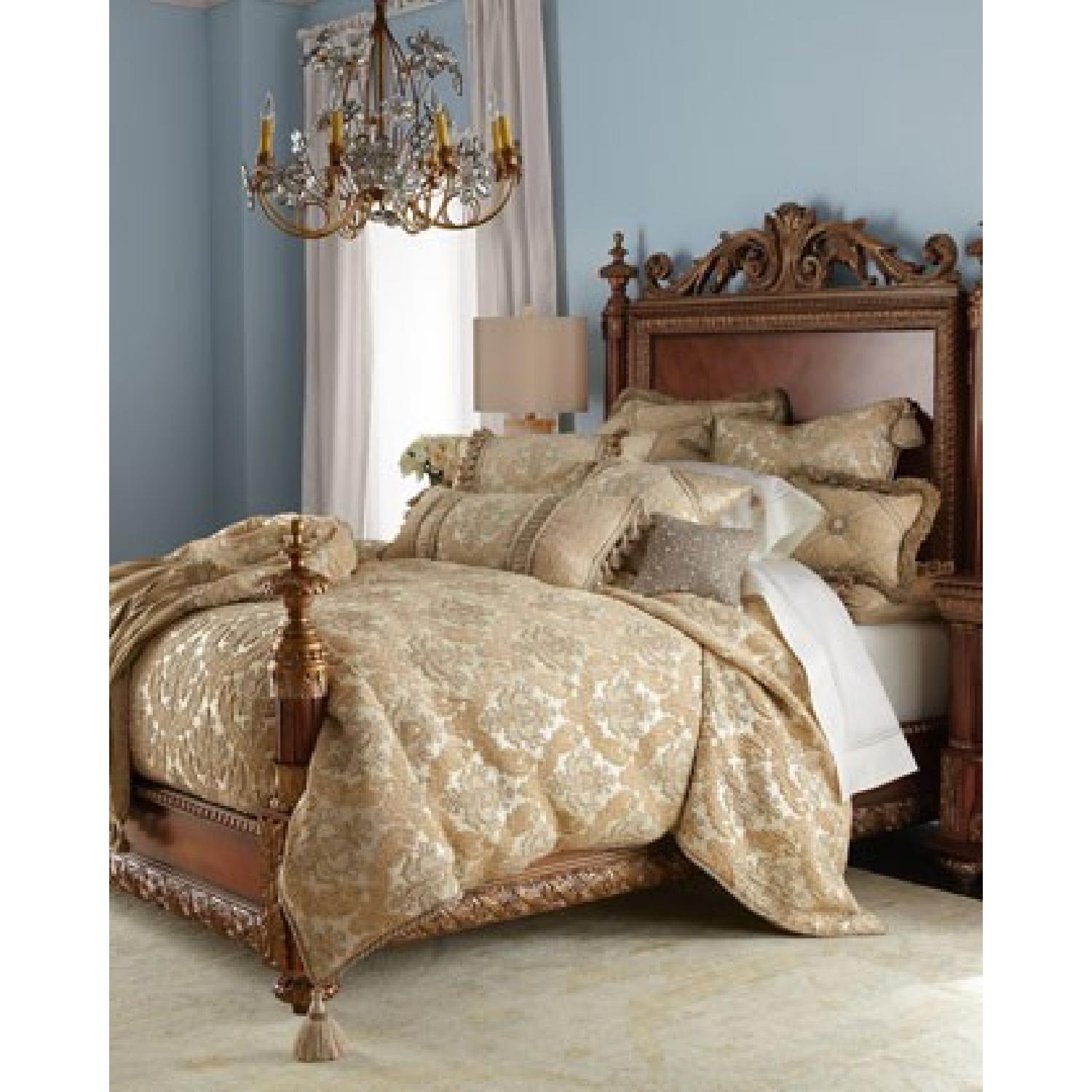 Horchow Bellissimo King Bed Frame & Head Board with 3 Drawer Nightstands - image-4