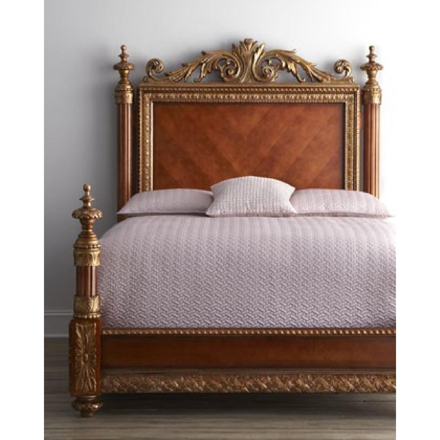 Horchow Bellissimo King Bed Frame & Head Board with 3 Drawer Nightstands - image-6