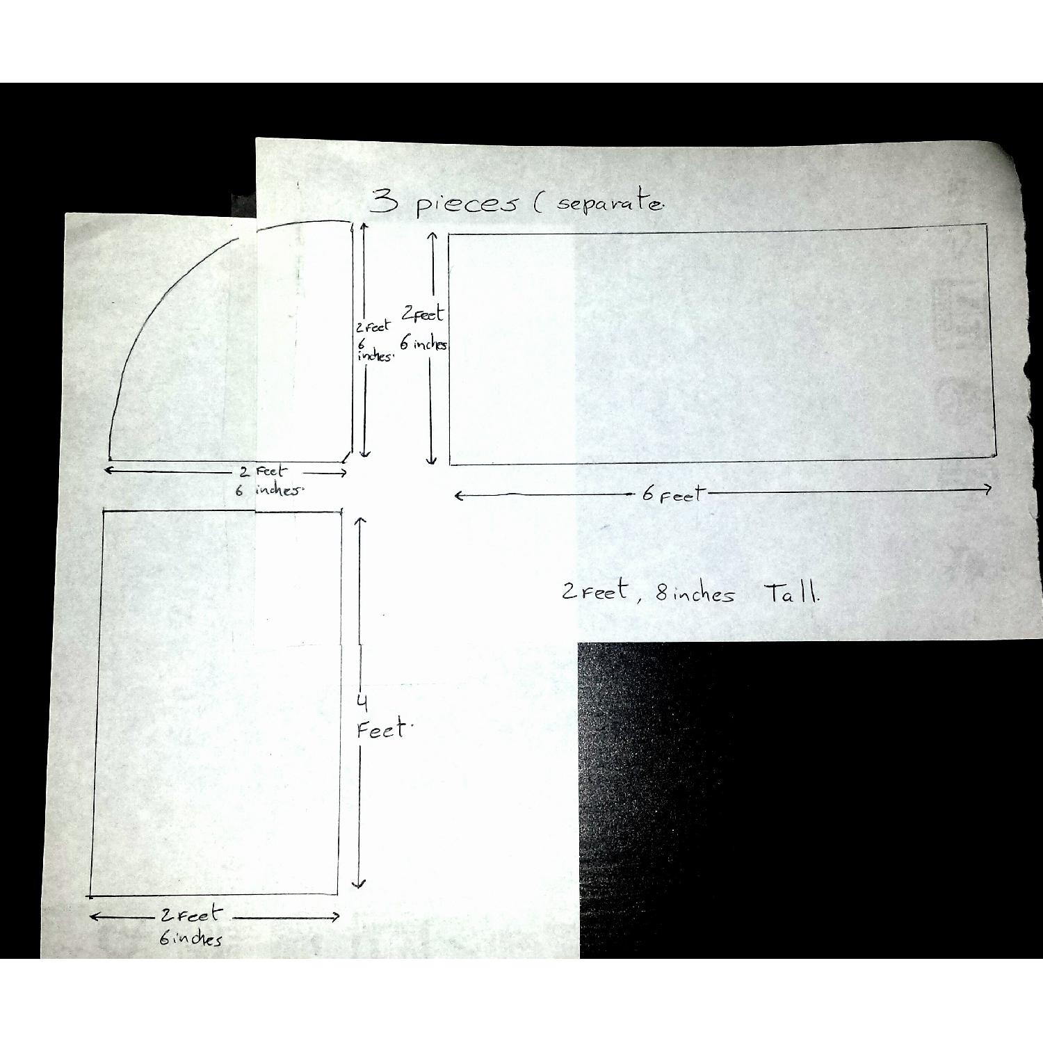 Green Leather L Shape Sofa - image-5