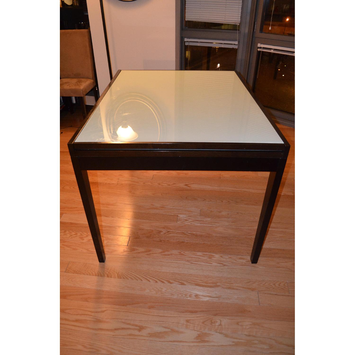 Straight From the Crate Extendable Frosted Glass Top Table - image-2