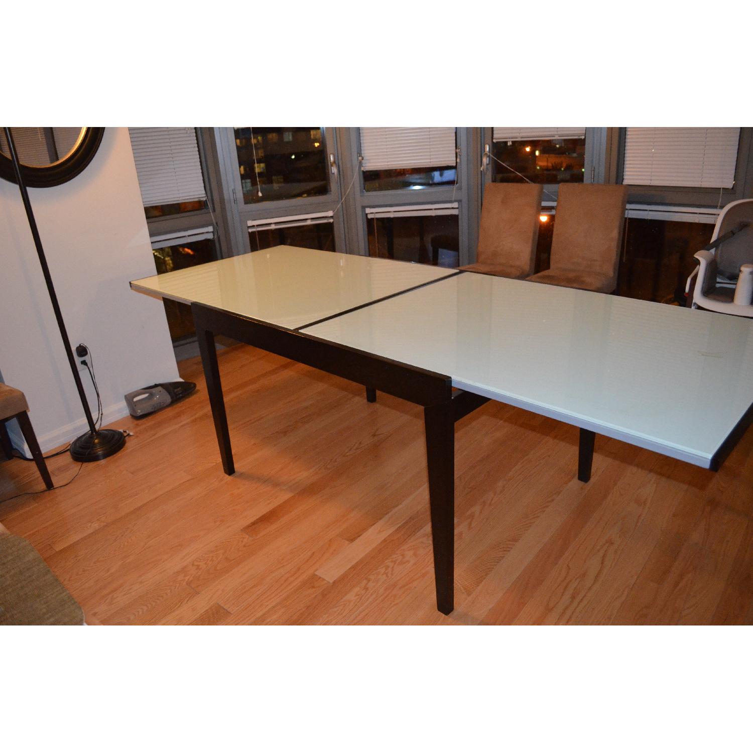 Straight From the Crate Extendable Frosted Glass Top Table - image-5