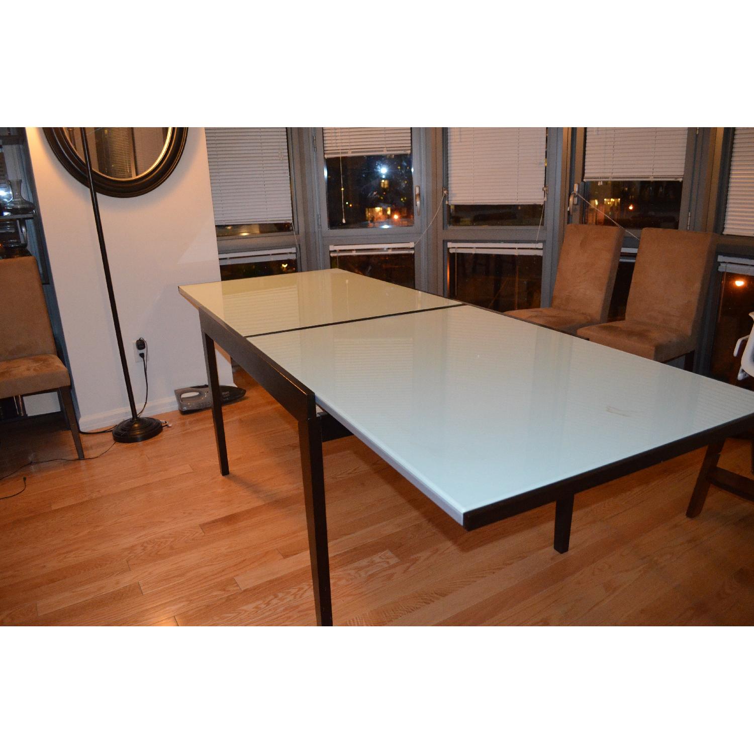 Straight From the Crate Extendable Frosted Glass Top Table - image-8