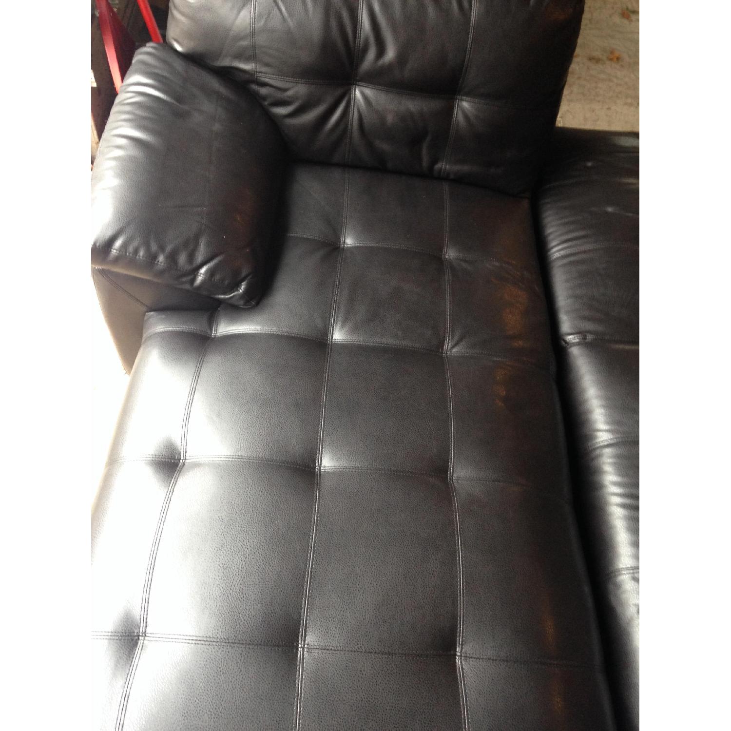 Brown Leather Sectional With Left Facing Chaise - image-4