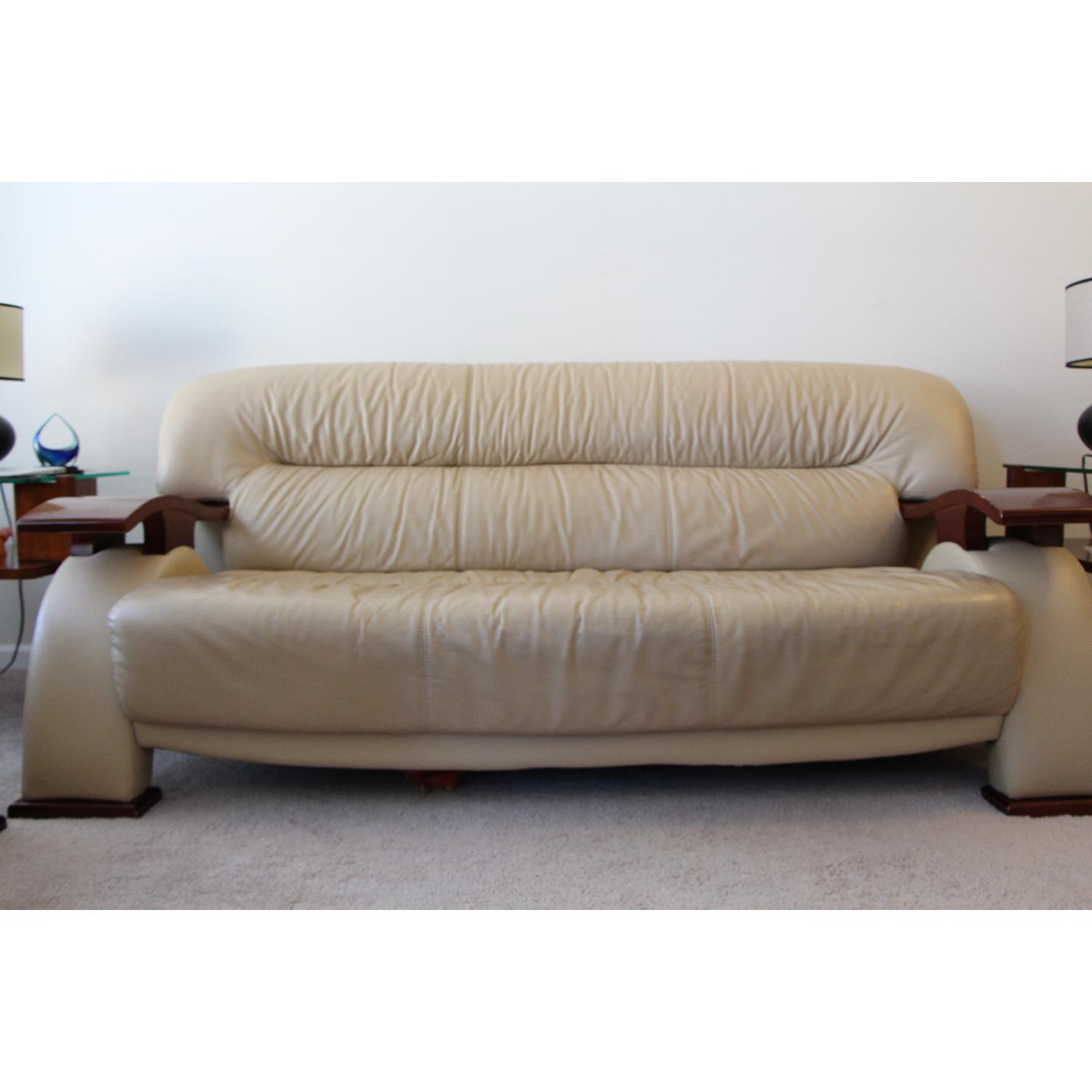 Cappuccino Ultra Bonded Sofa Set - image-1