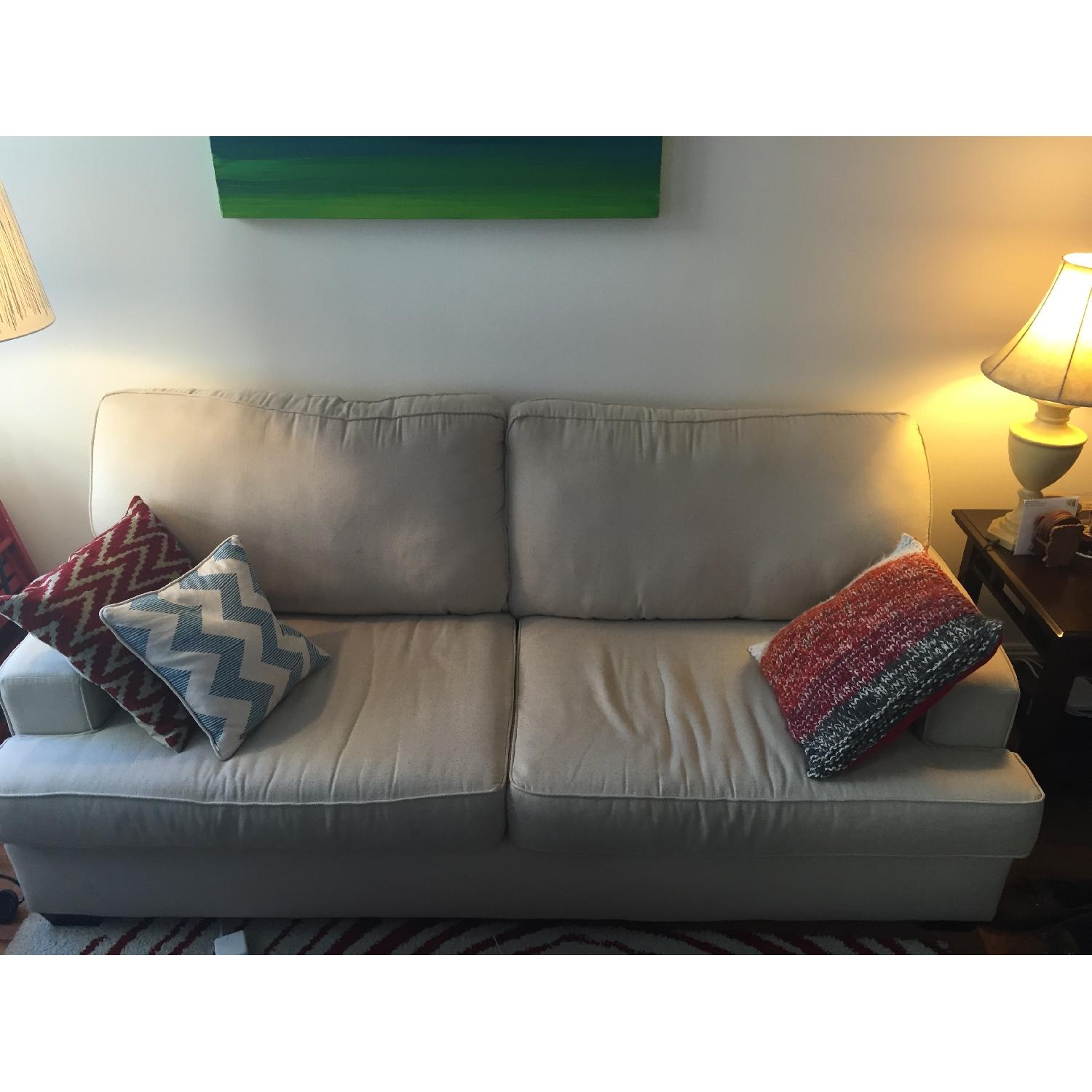 Beige 3 Seater Sofa - image-1