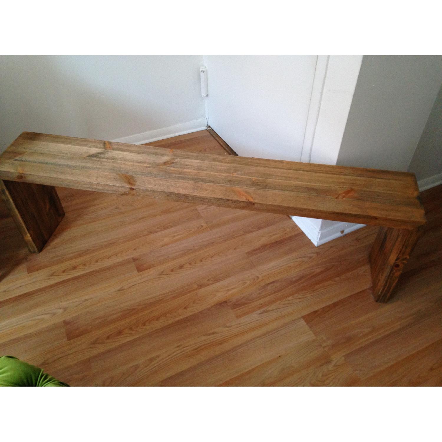Overstock Weathered Reclaimed Look Bench - image-1
