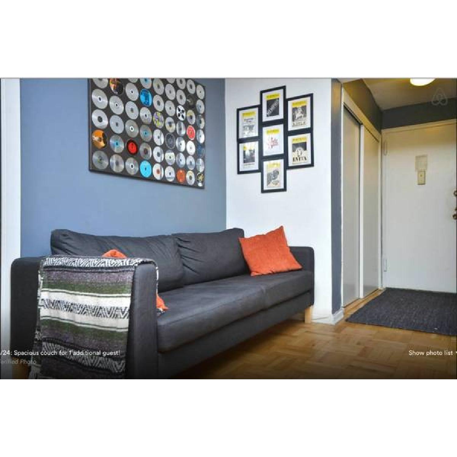 Ikea Karslad Dark Gray Sofa - image-1