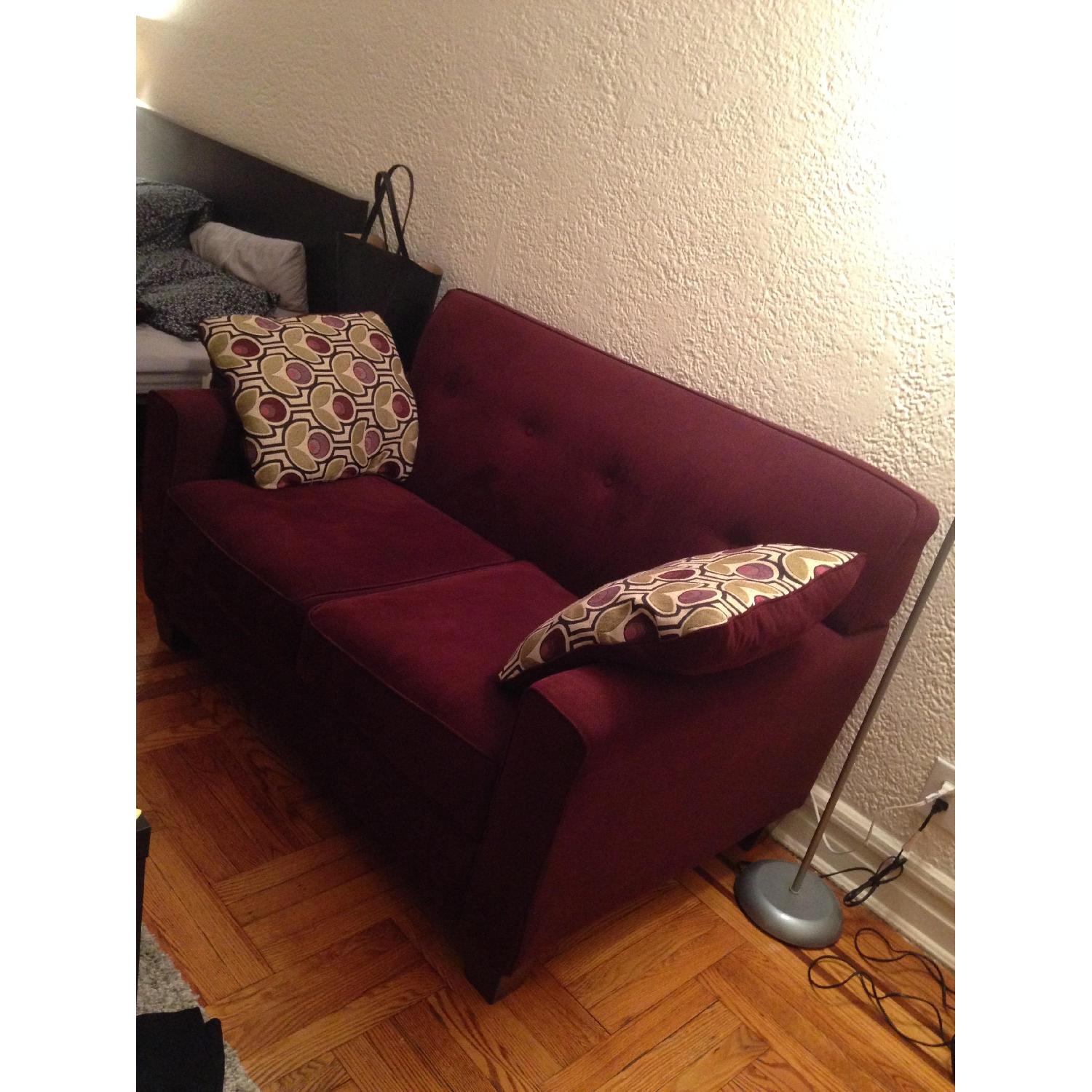 Burgundy Loveseat - image-2