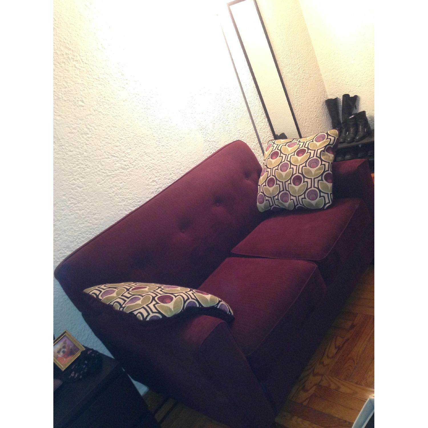 Burgundy Loveseat - image-3