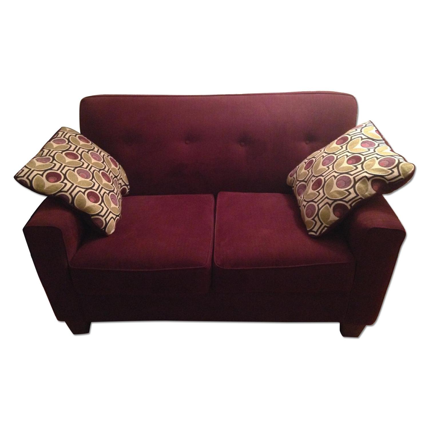 Burgundy Loveseat - image-0