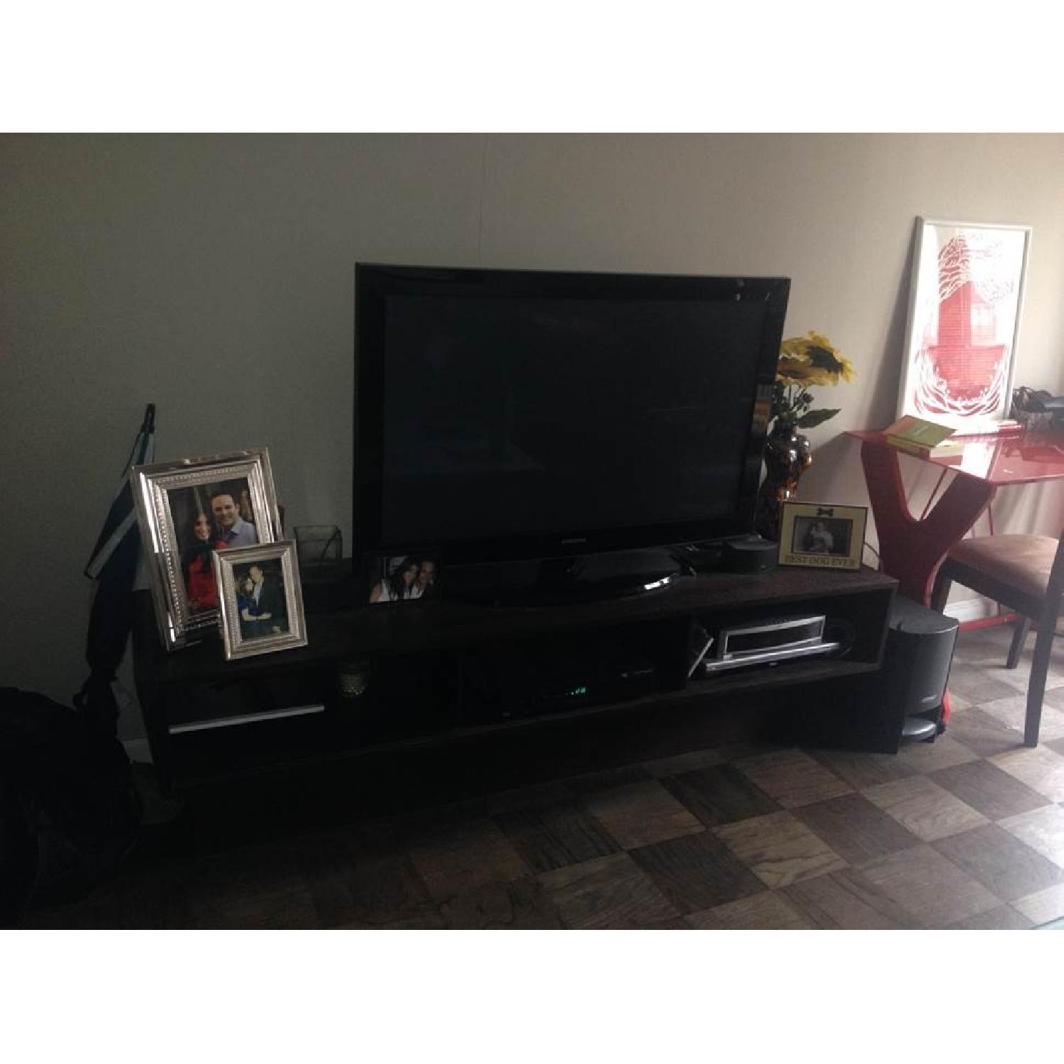 Macy's Espresso Wood Finish TV/Console - image-1