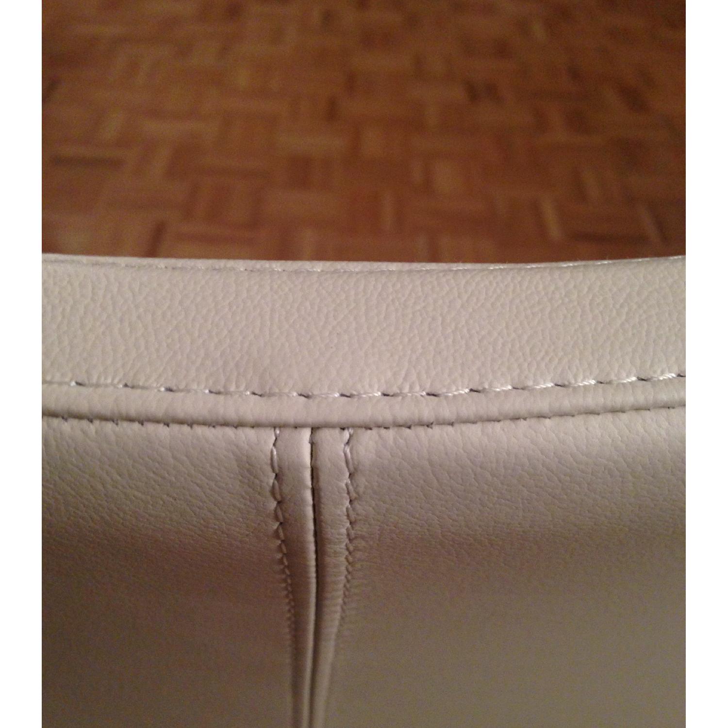 Ikea Bernhard White Leather and Metal Chair - image-3