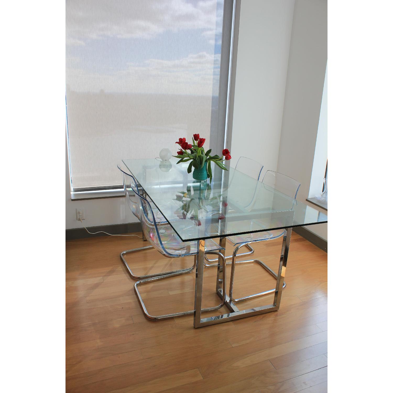 CB2 Dining Table w/ 4 Ikea Chairs - image-1