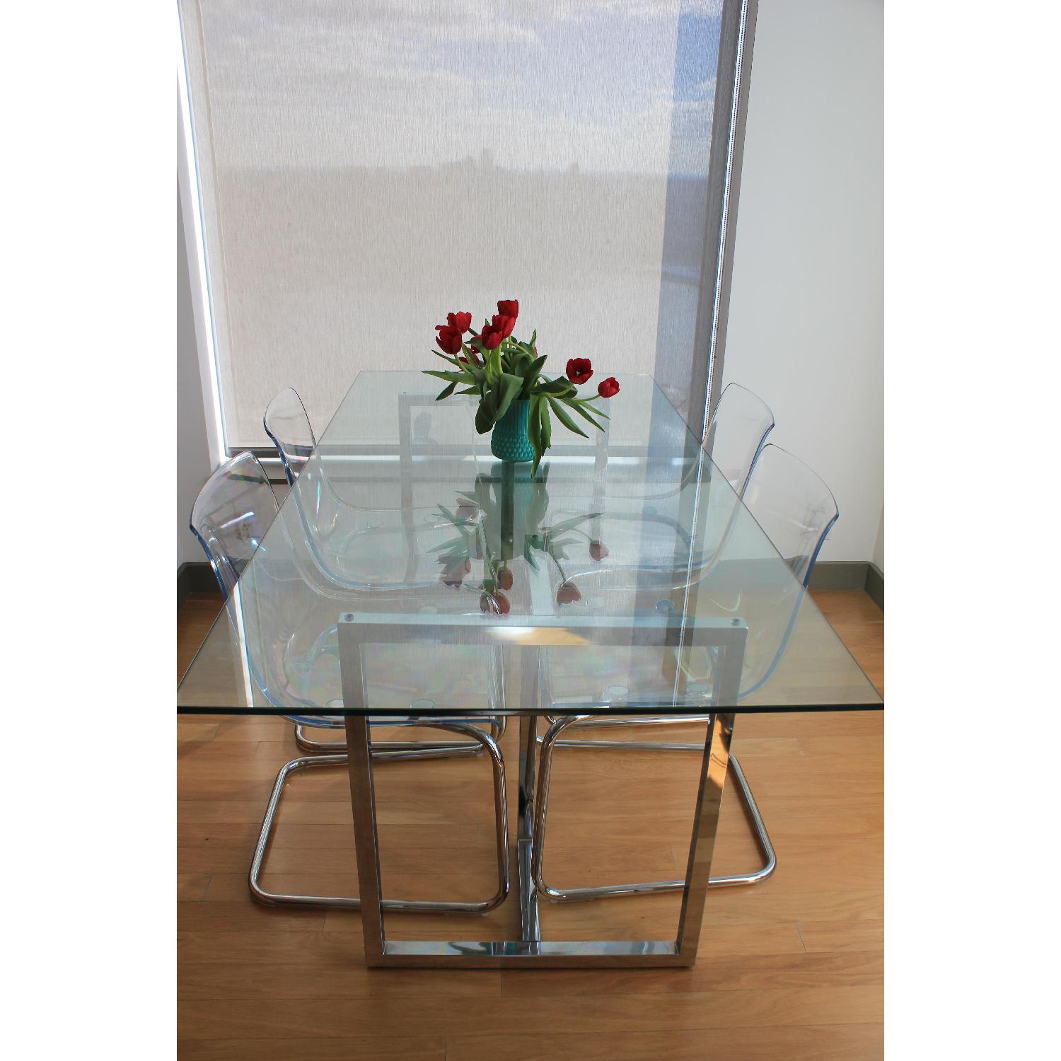 CB2 Dining Table w/ 4 Ikea Chairs - image-2