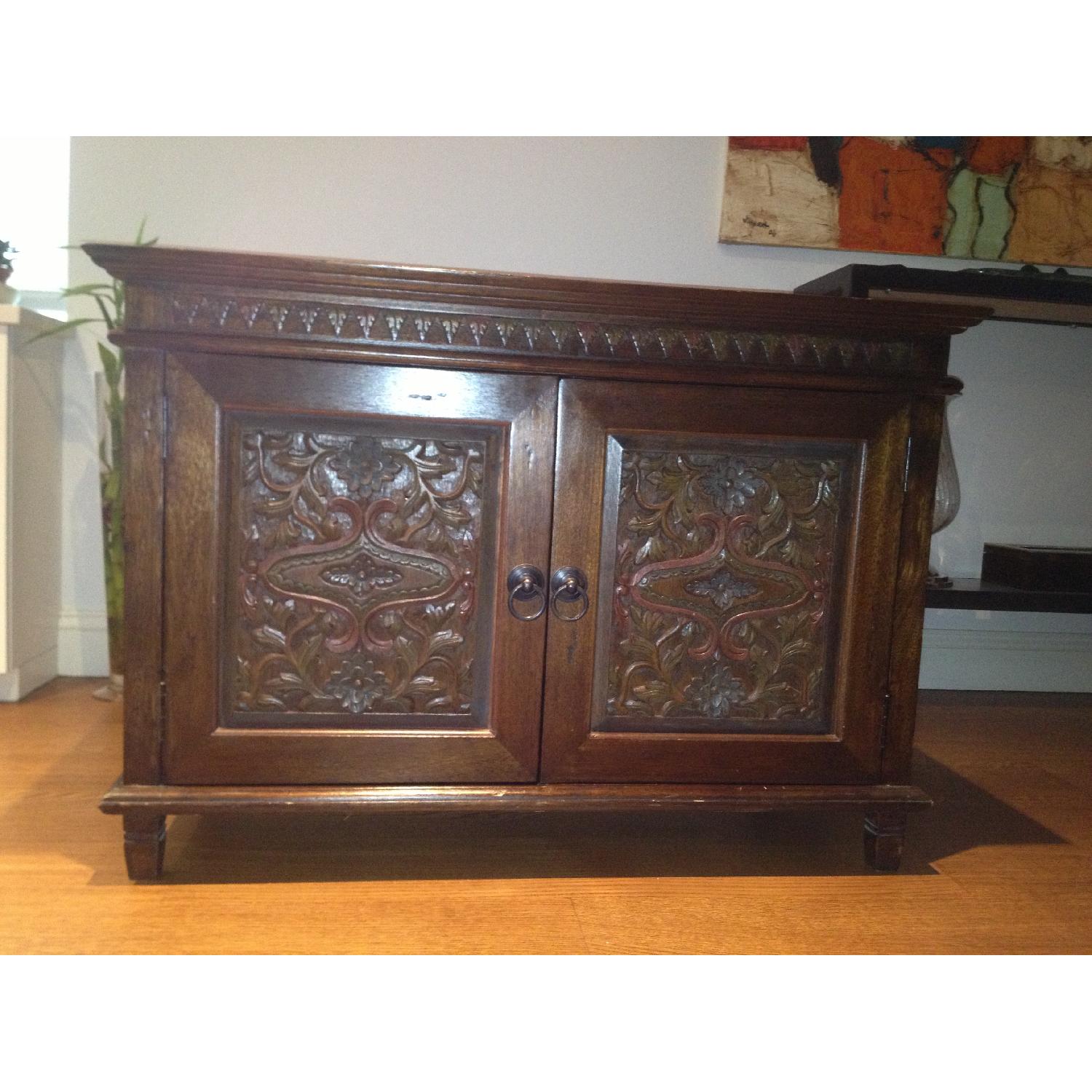 Light Walnut Finish TV Media Console - image-1