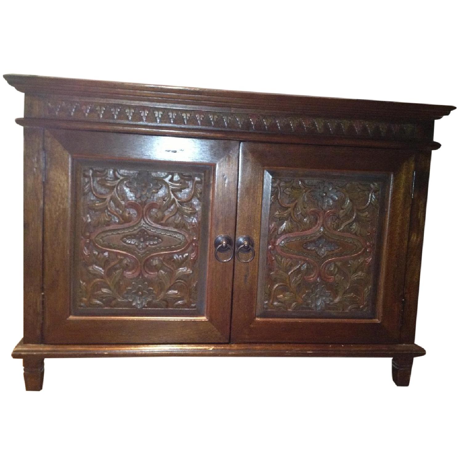 Light Walnut Finish TV Media Console - image-0