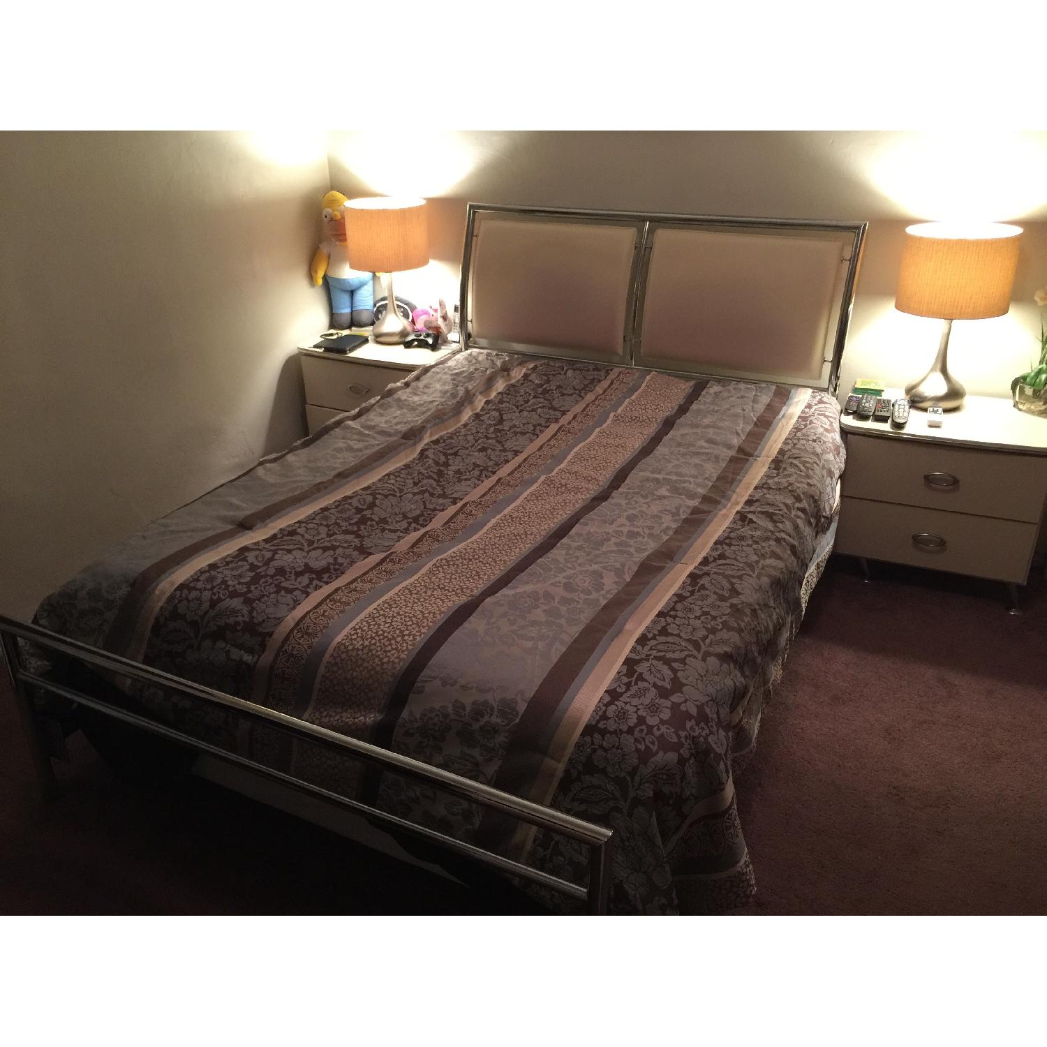 Ashley Furniture Ivory & Silver Bedroom Set - image-1