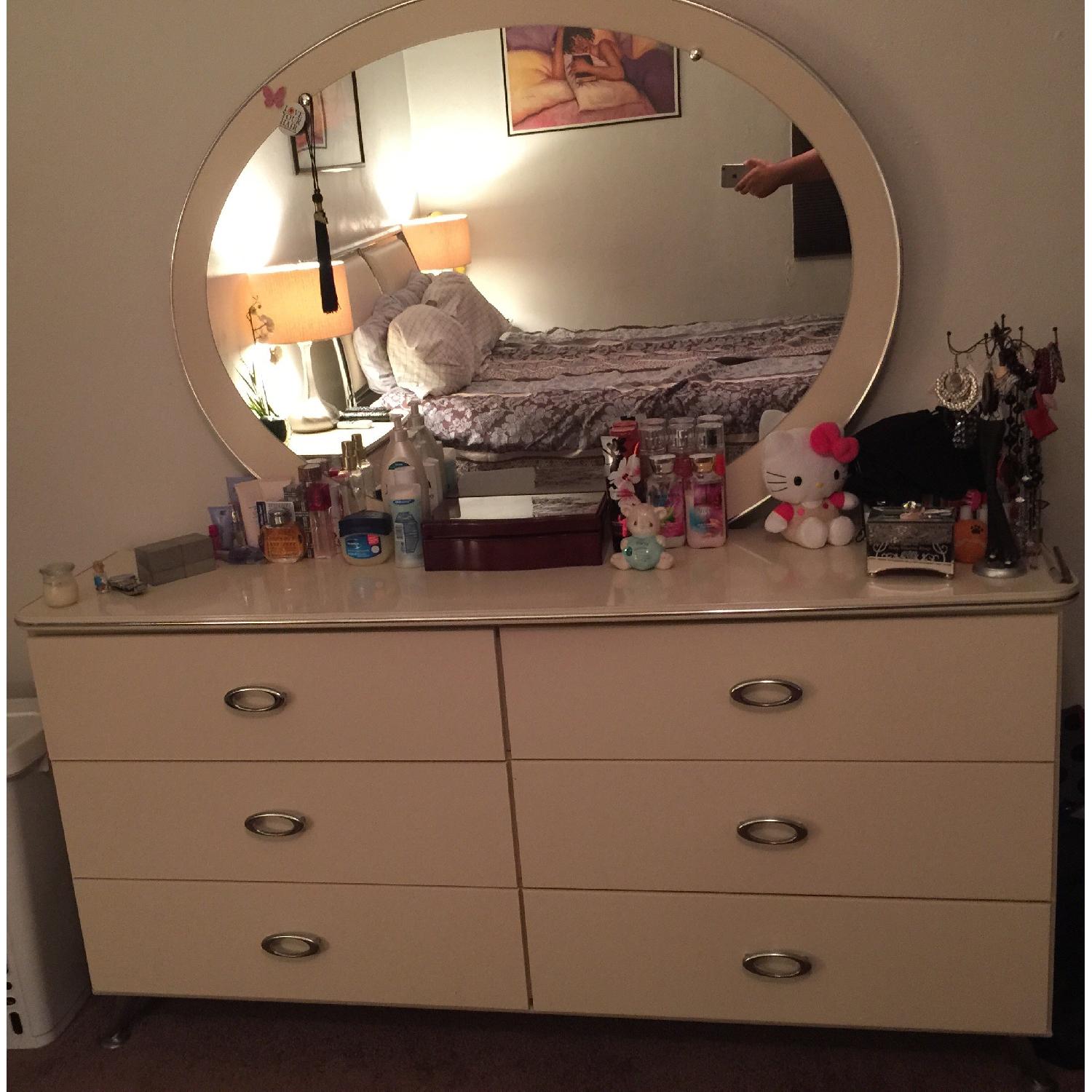 Ashley Furniture Ivory & Silver Bedroom Set - image-2