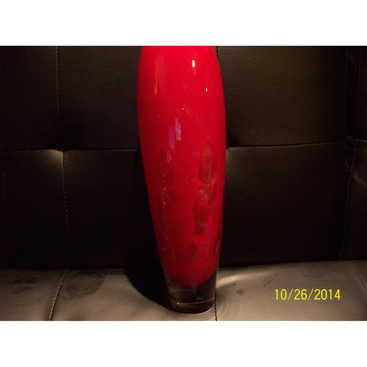 Villeroy and Boch Ruby Red Hand Made Art Glass Vase - image-2