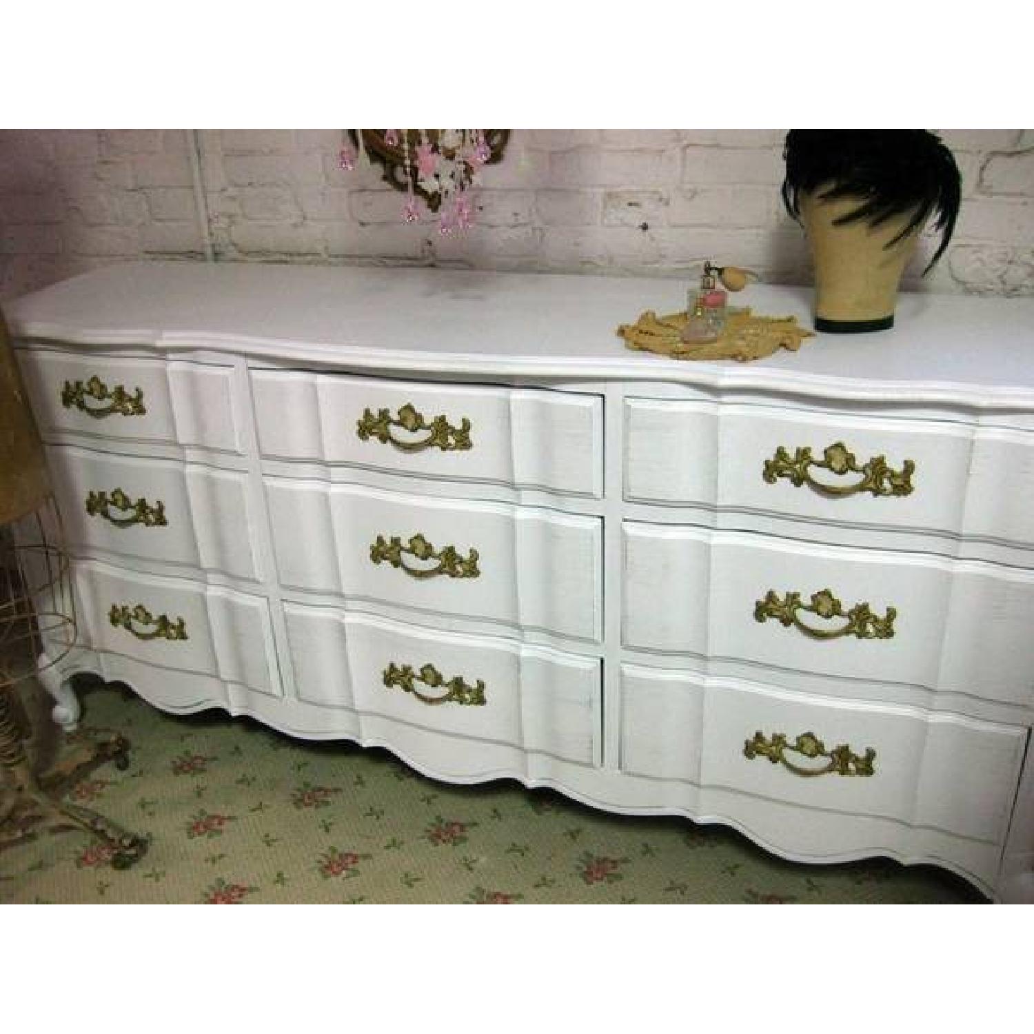 Vintage Shabby Chic White Dresser - image-2