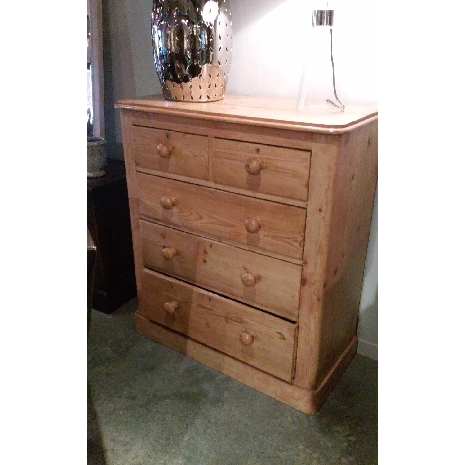 Vintage Victorian Pine Chest of Drawers - image-1