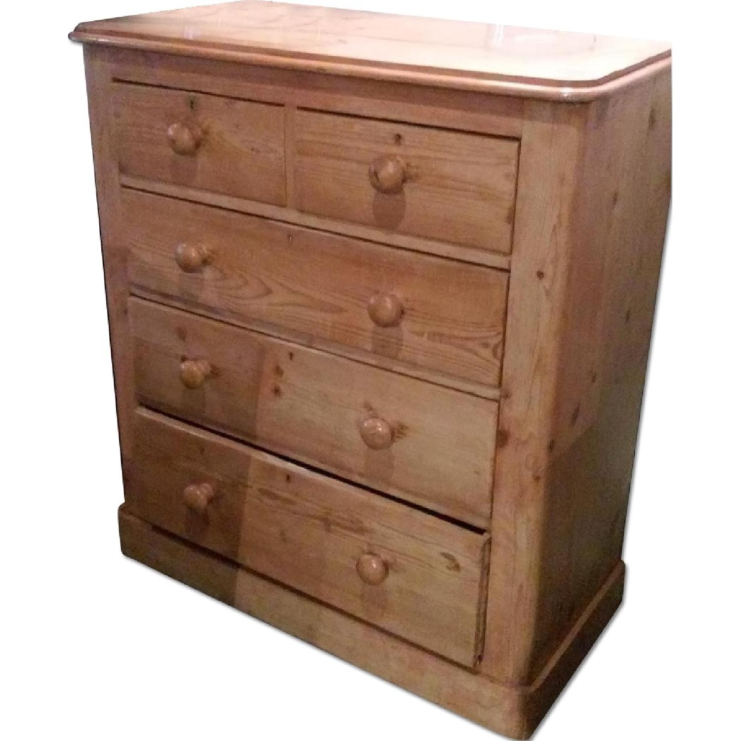 Vintage Victorian Pine Chest of Drawers - image-0