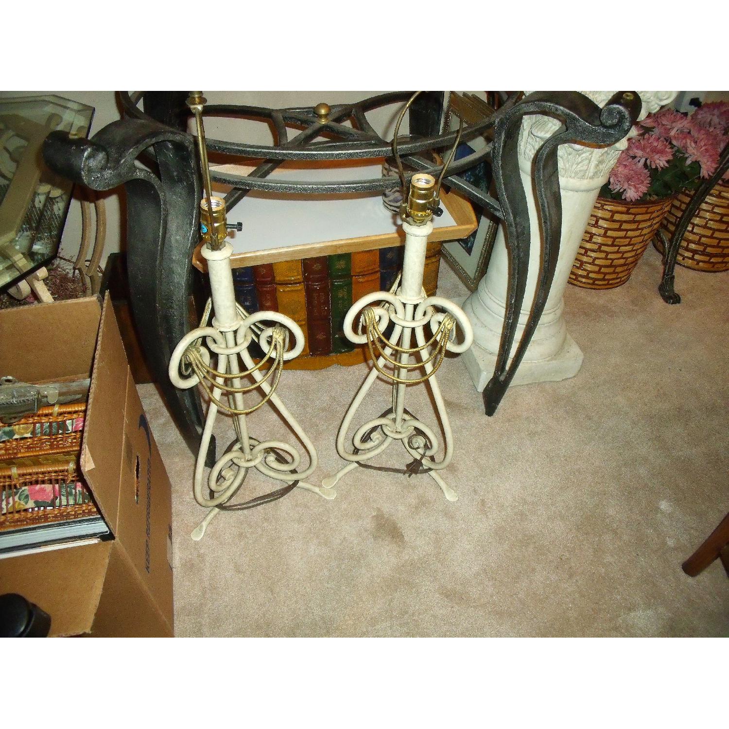Wrought Iron Table Lamps - Set of 2 - image-4