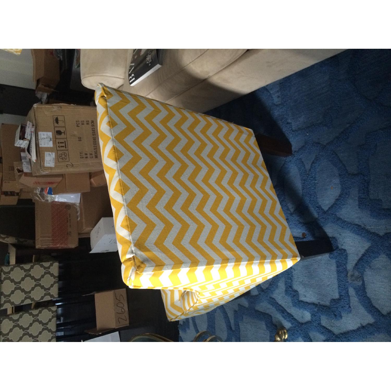 Skyline Furniture Yellow Chevron Swoop Armchair - image-2