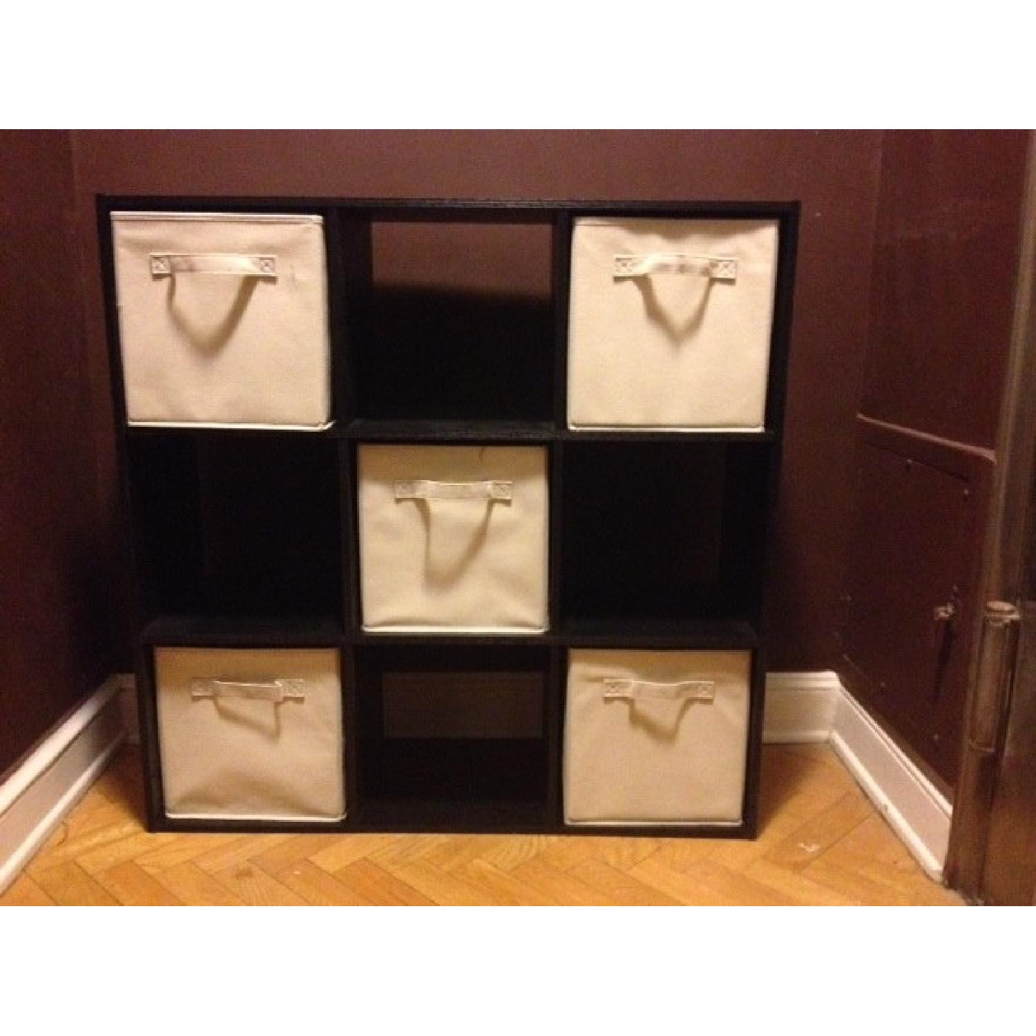 Room Essentials 9Cube Organizer w/ 5 Collapsible Canvas Storage Bins