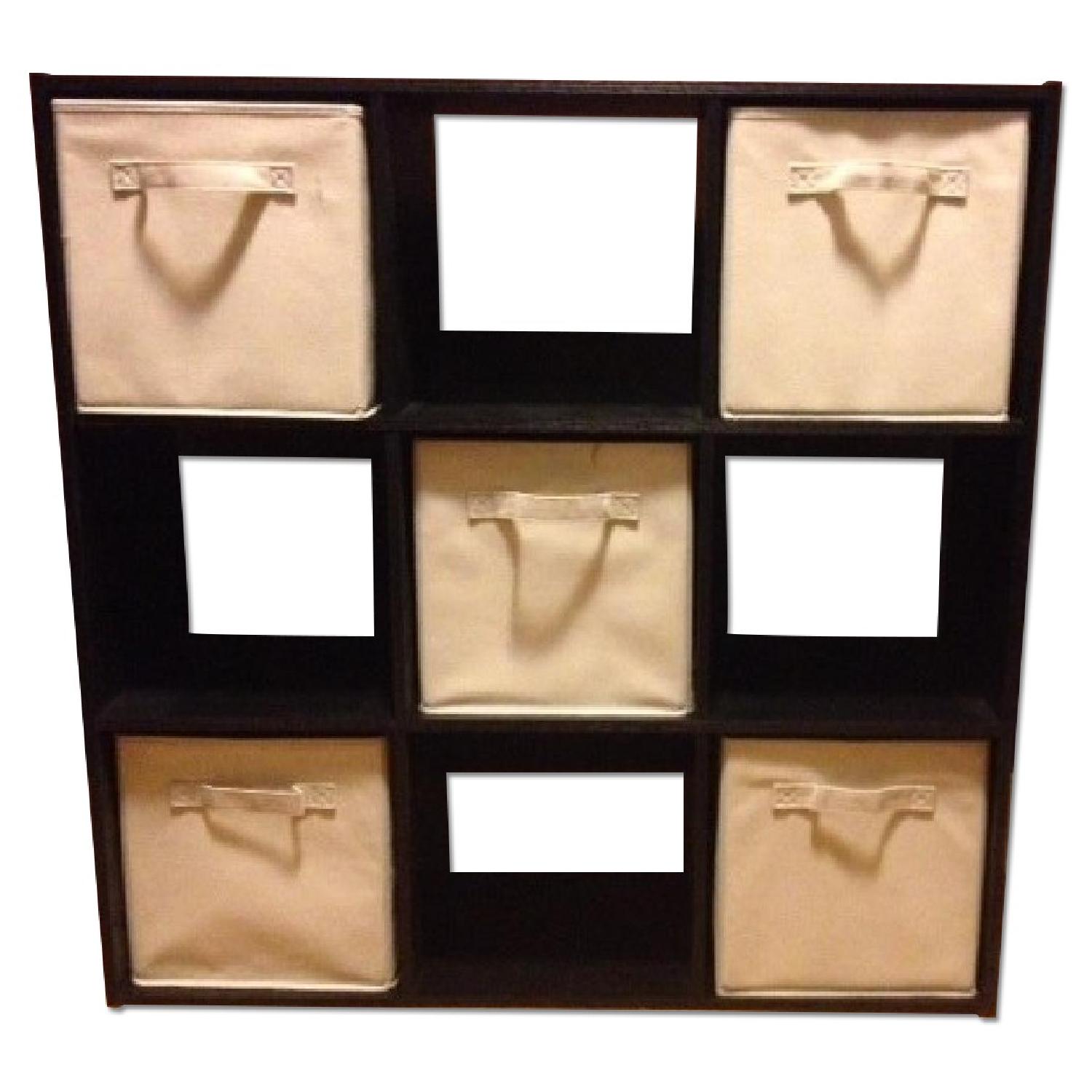 Room Essentials 9Cube Organizer w/ 5 Collapsible Canvas Storage Bins