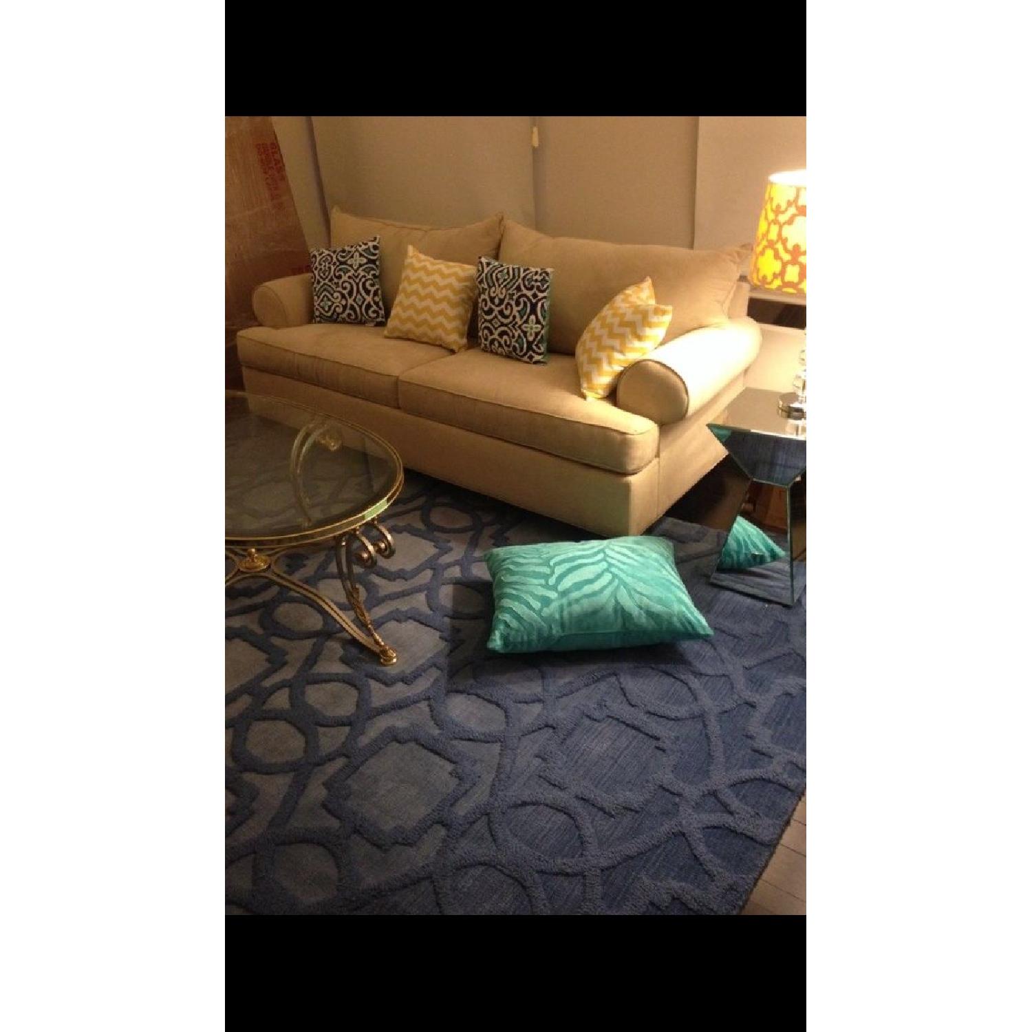 Raymour & Flanigan Microfiber Queen Sleeper Sofa - image-3