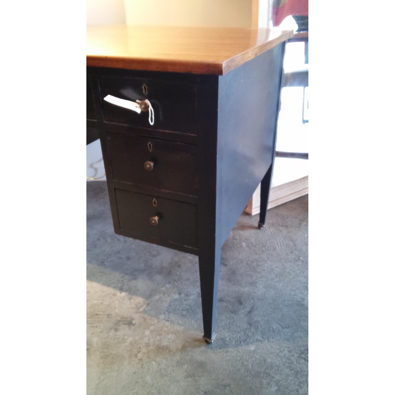 Vintage English Oak Partners Desk - image-2