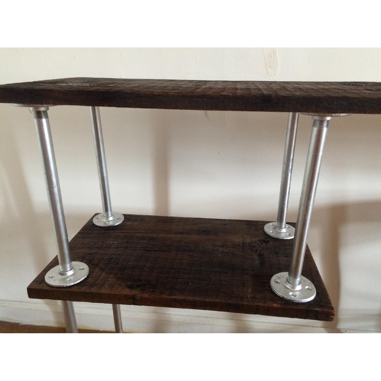 Reclaimed Barn Wood Table Top with Galvanized Pipe - image-2