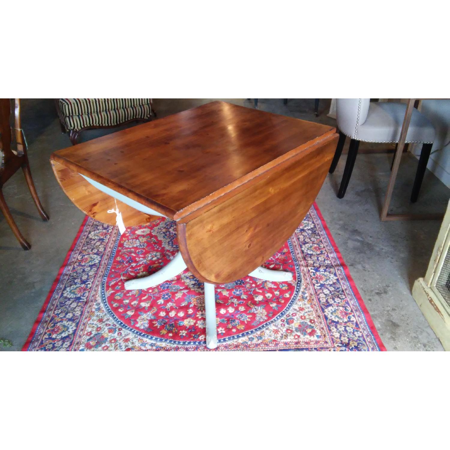 Vintage 2 Toned Pine Drop Leaf Table - image-1