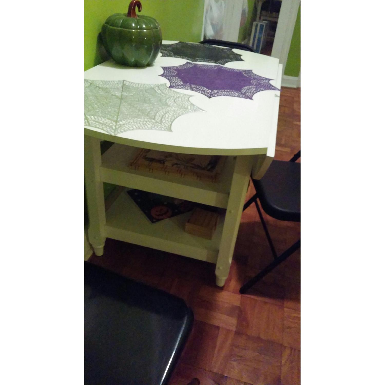 Joss and Main White Cottage Drop Leaf Table - image-2