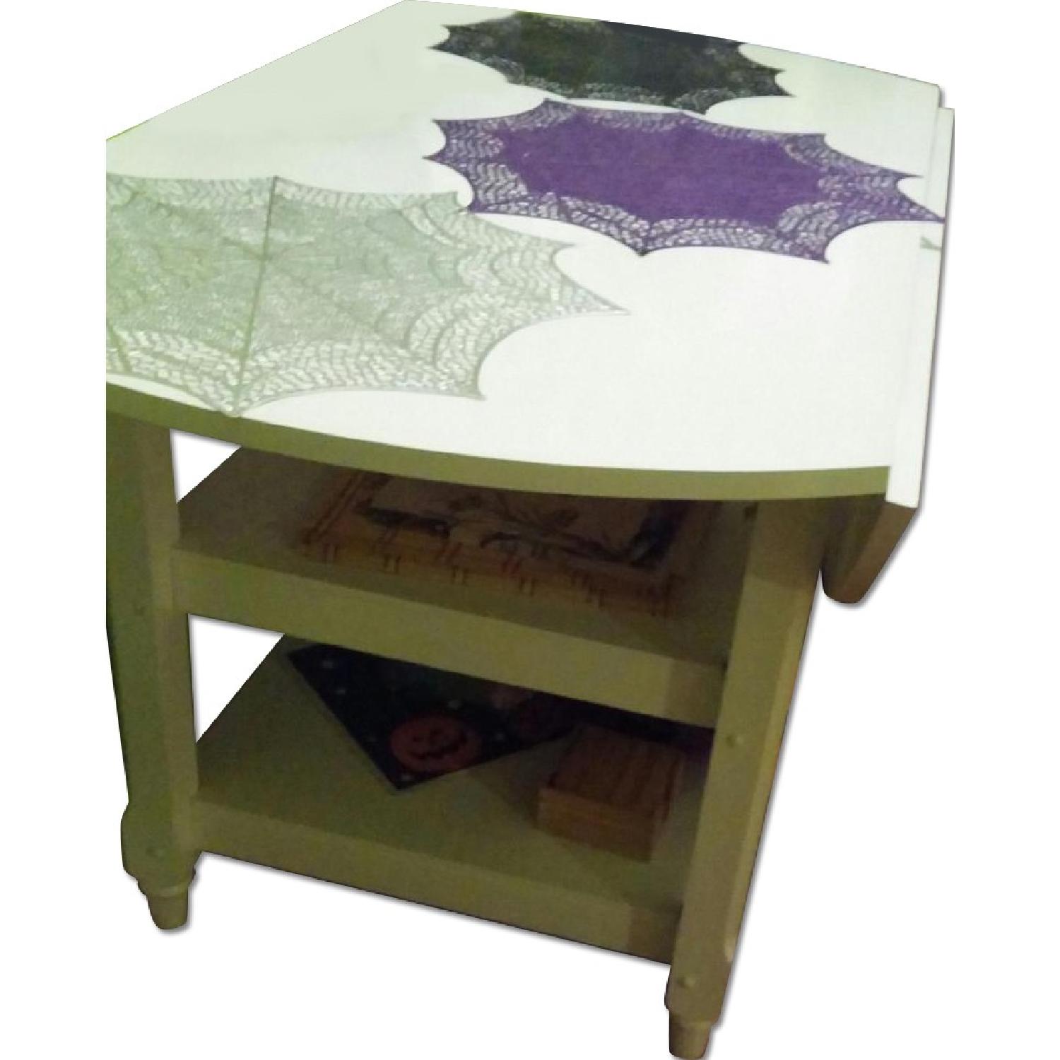 Joss and Main White Cottage Drop Leaf Table - image-0