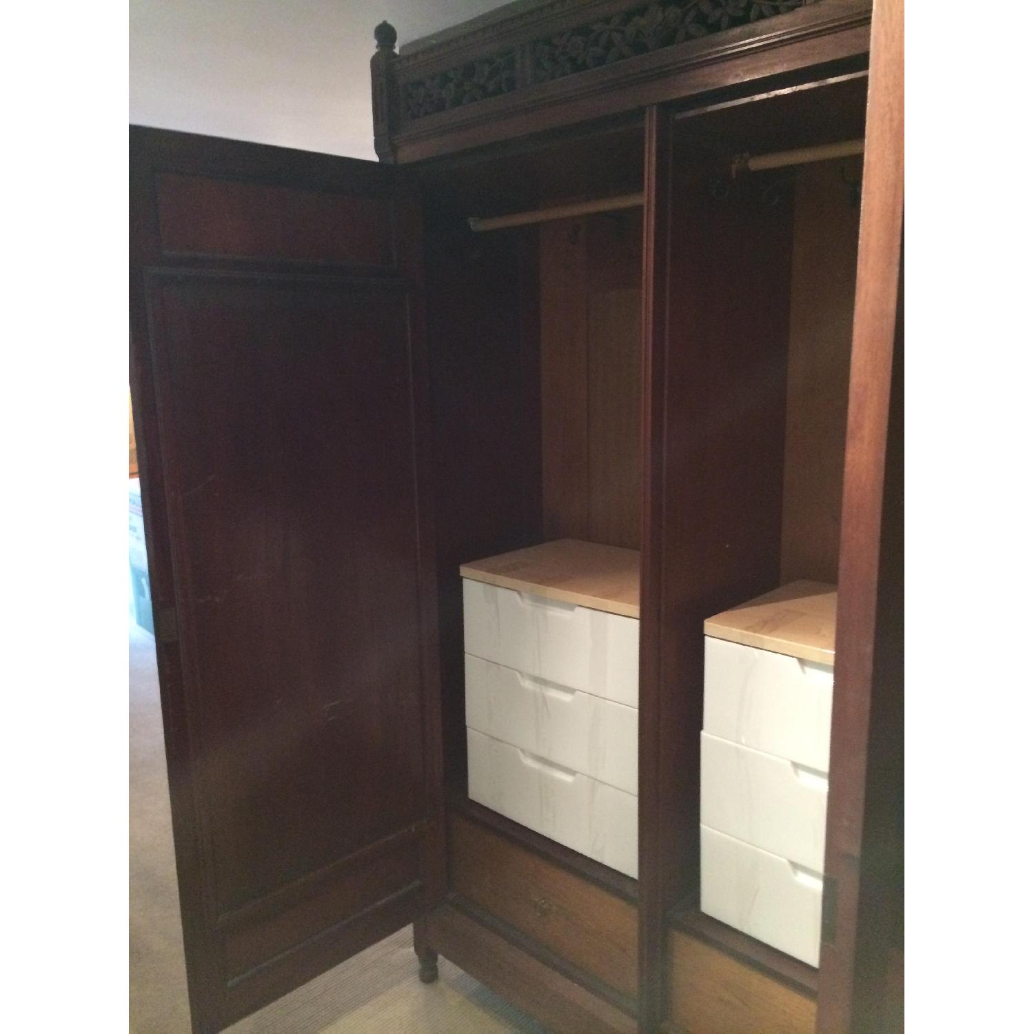 Antique Wardobe with Hanging Space and 2 Drawers - image-3