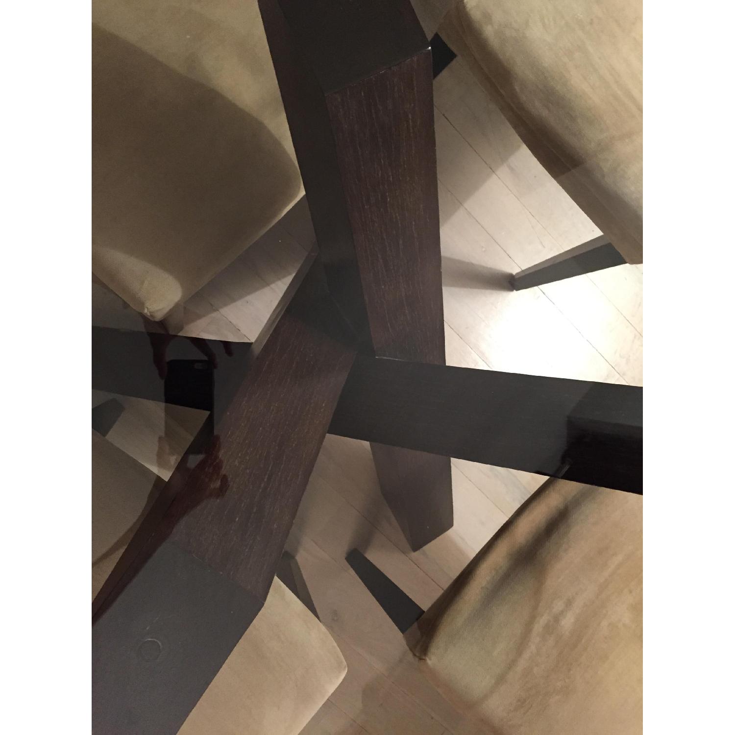 Round Glass-Top Dining Table w/ 4 Chairs - image-4