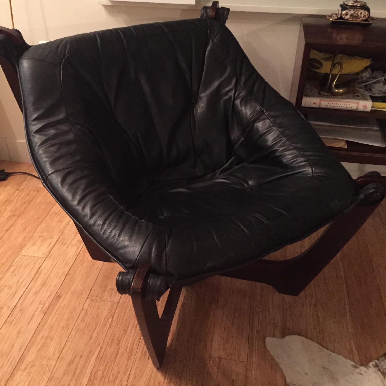 Mobler Danish Mid-Century Modern Luna Leather Chairs - image-1