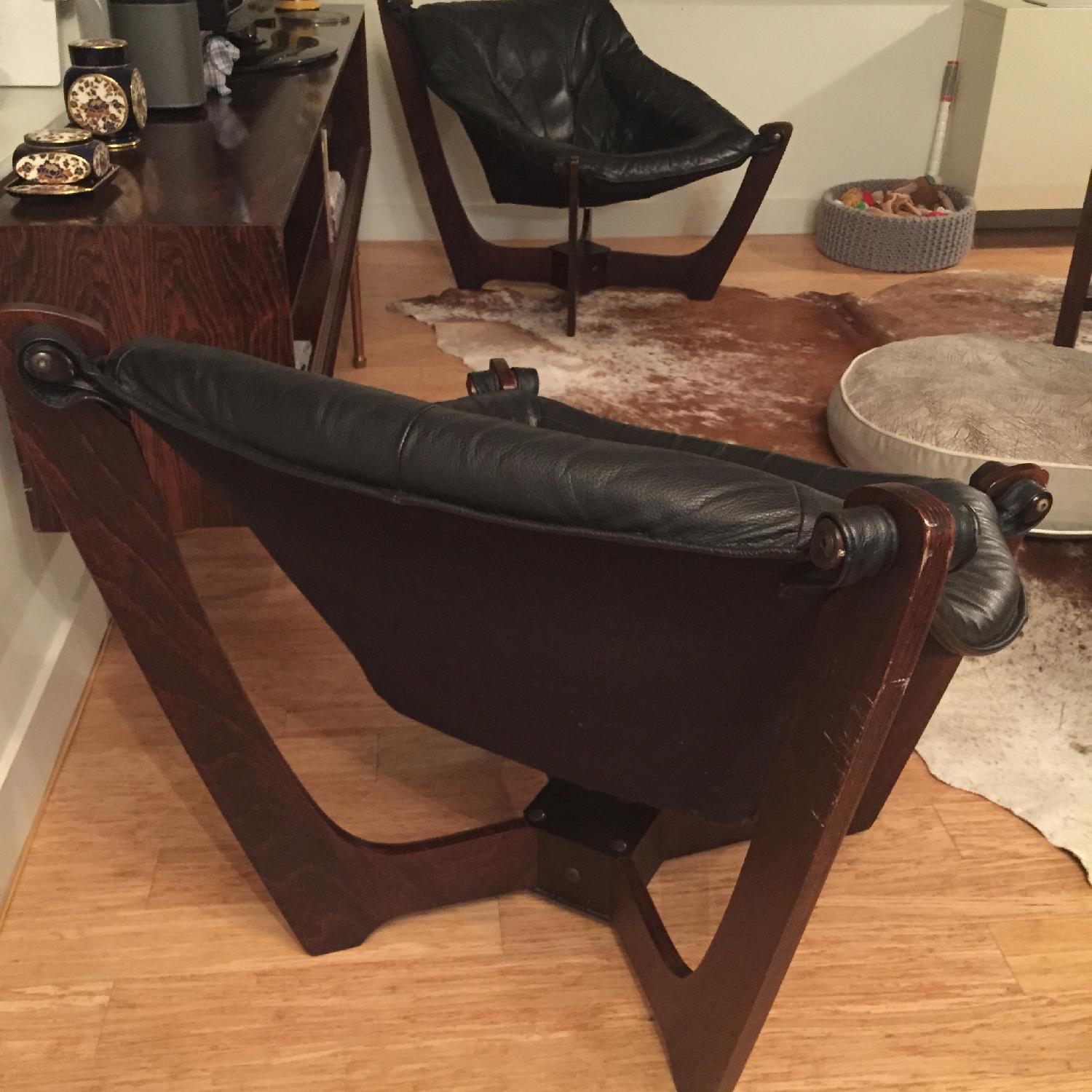 Mobler Danish Mid-Century Modern Luna Leather Chairs - image-3