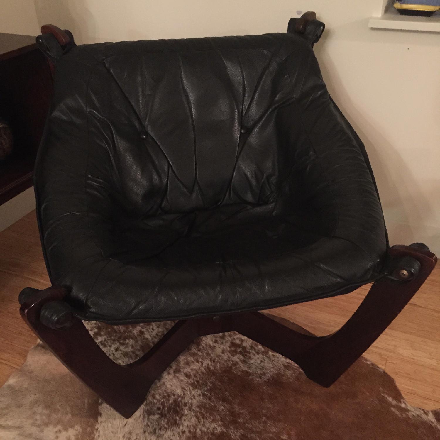 Mobler Danish Mid-Century Modern Luna Leather Chairs - image-4