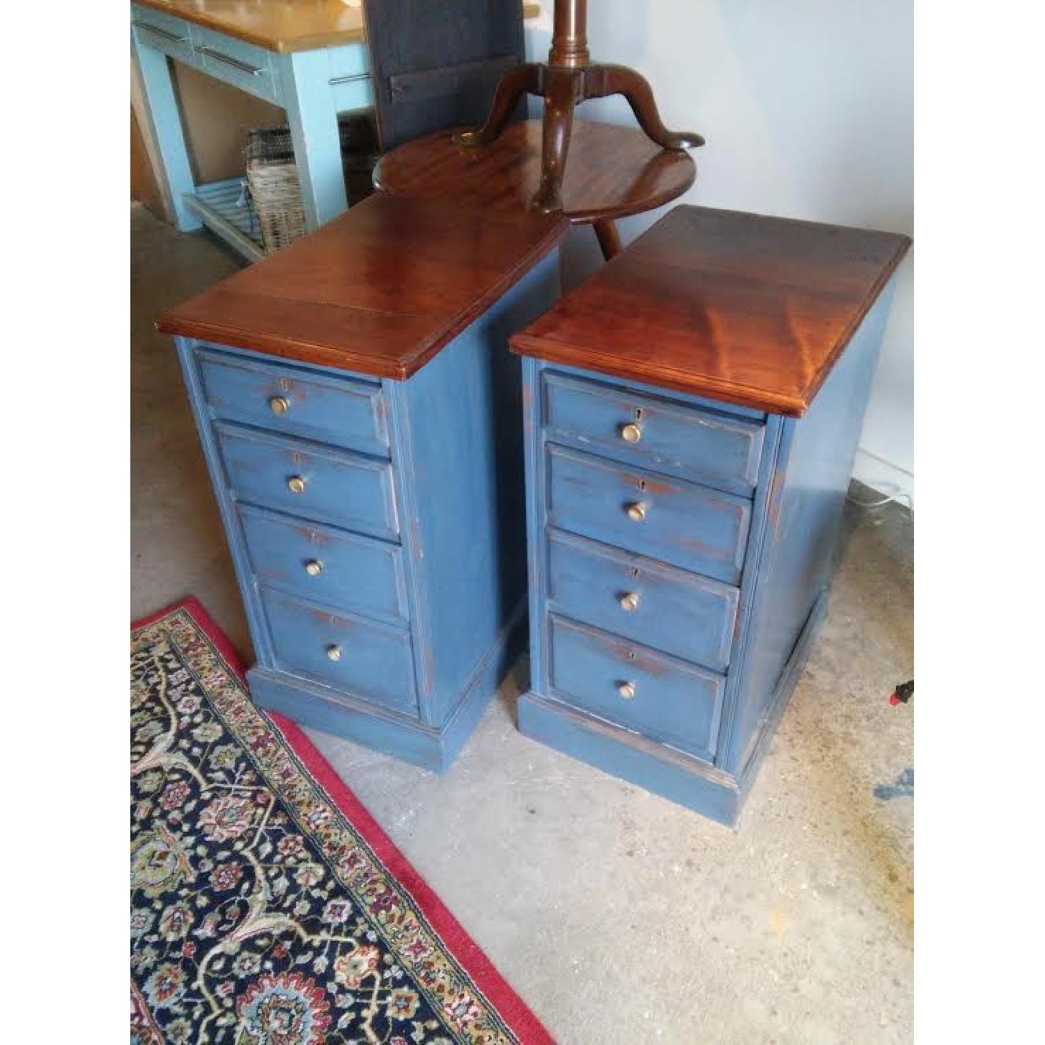Antique File Cabinets/End Tables - Set of 2 - image-4