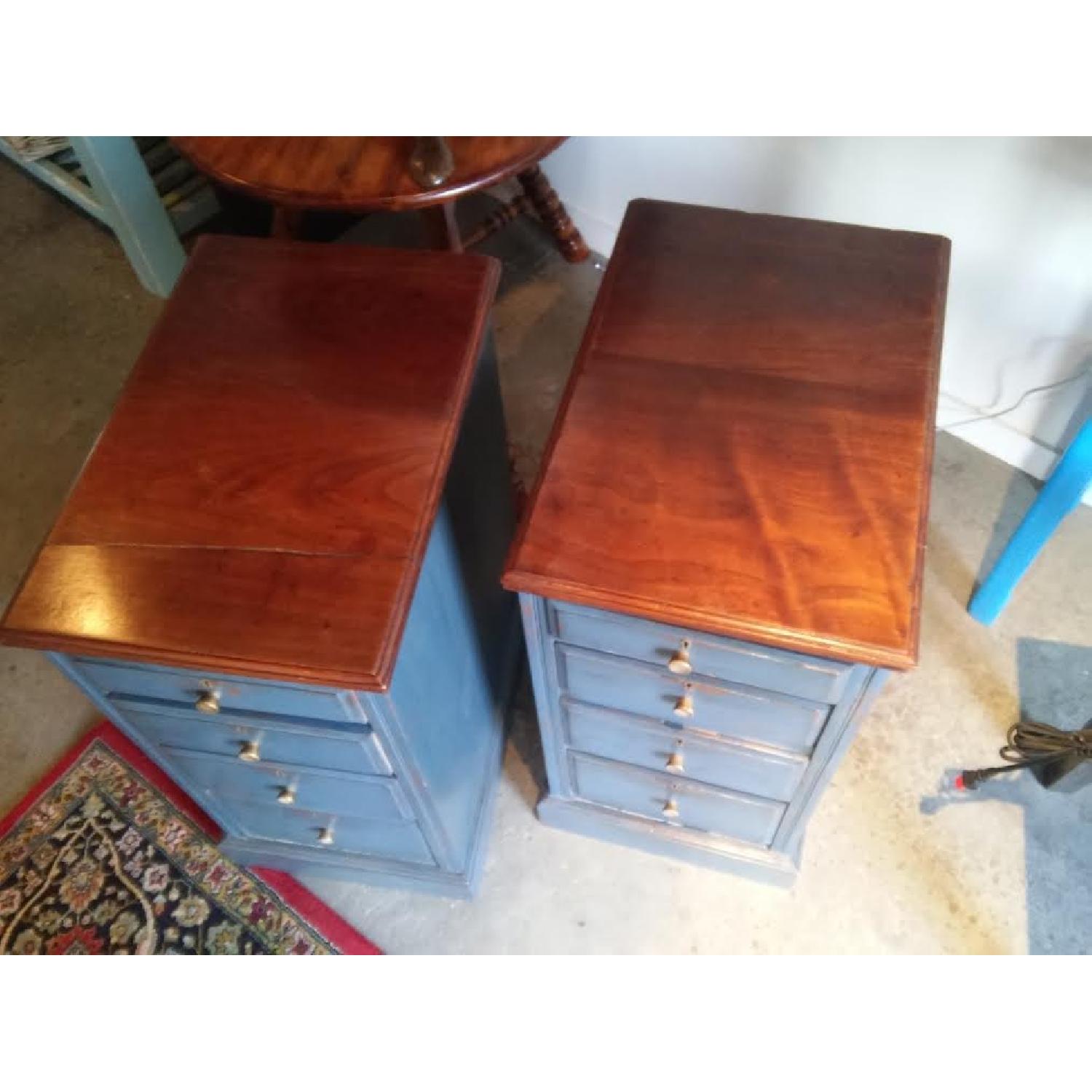 Antique File Cabinets/End Tables - Set of 2 - image-5