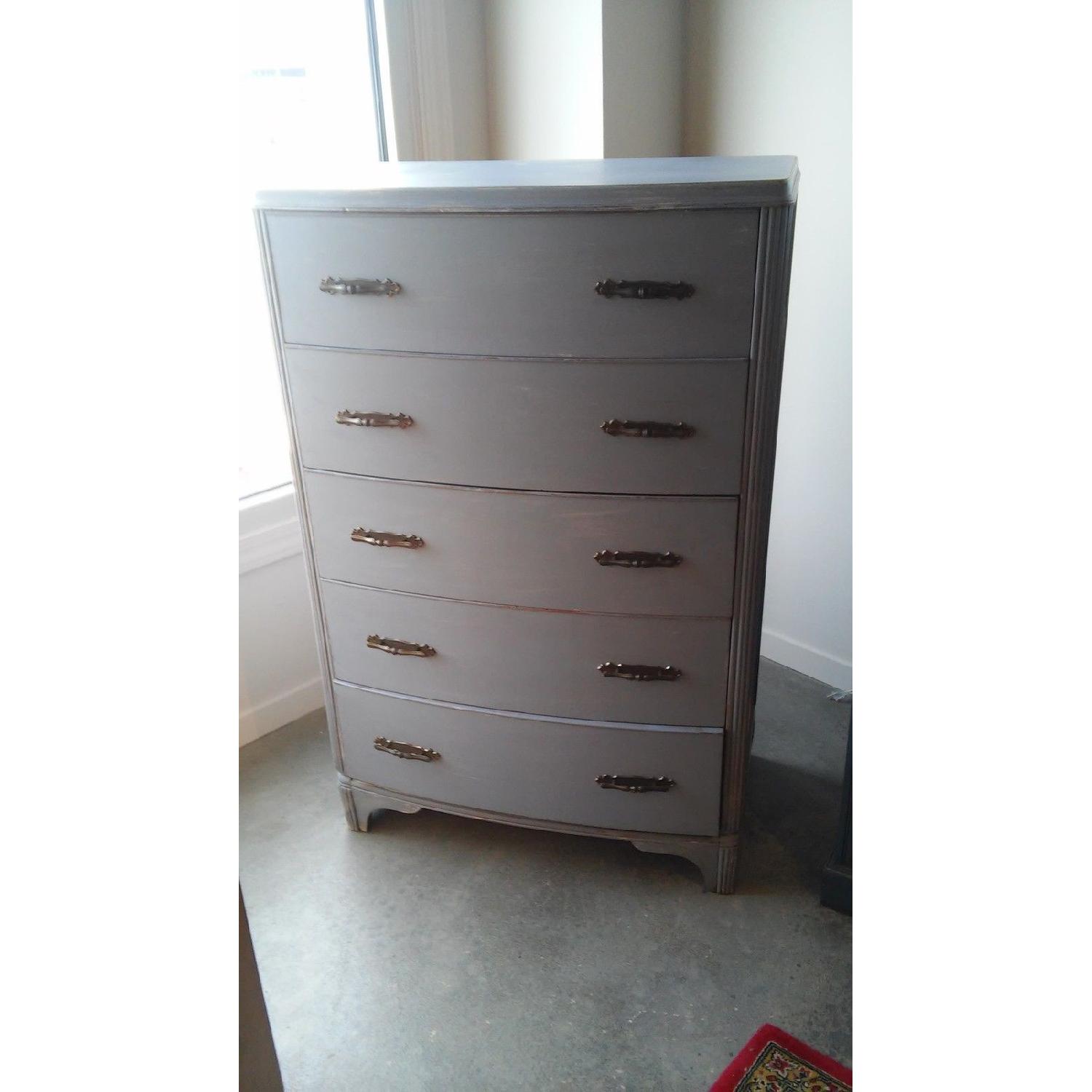 Vintage Tall Boy Dresser - image-1